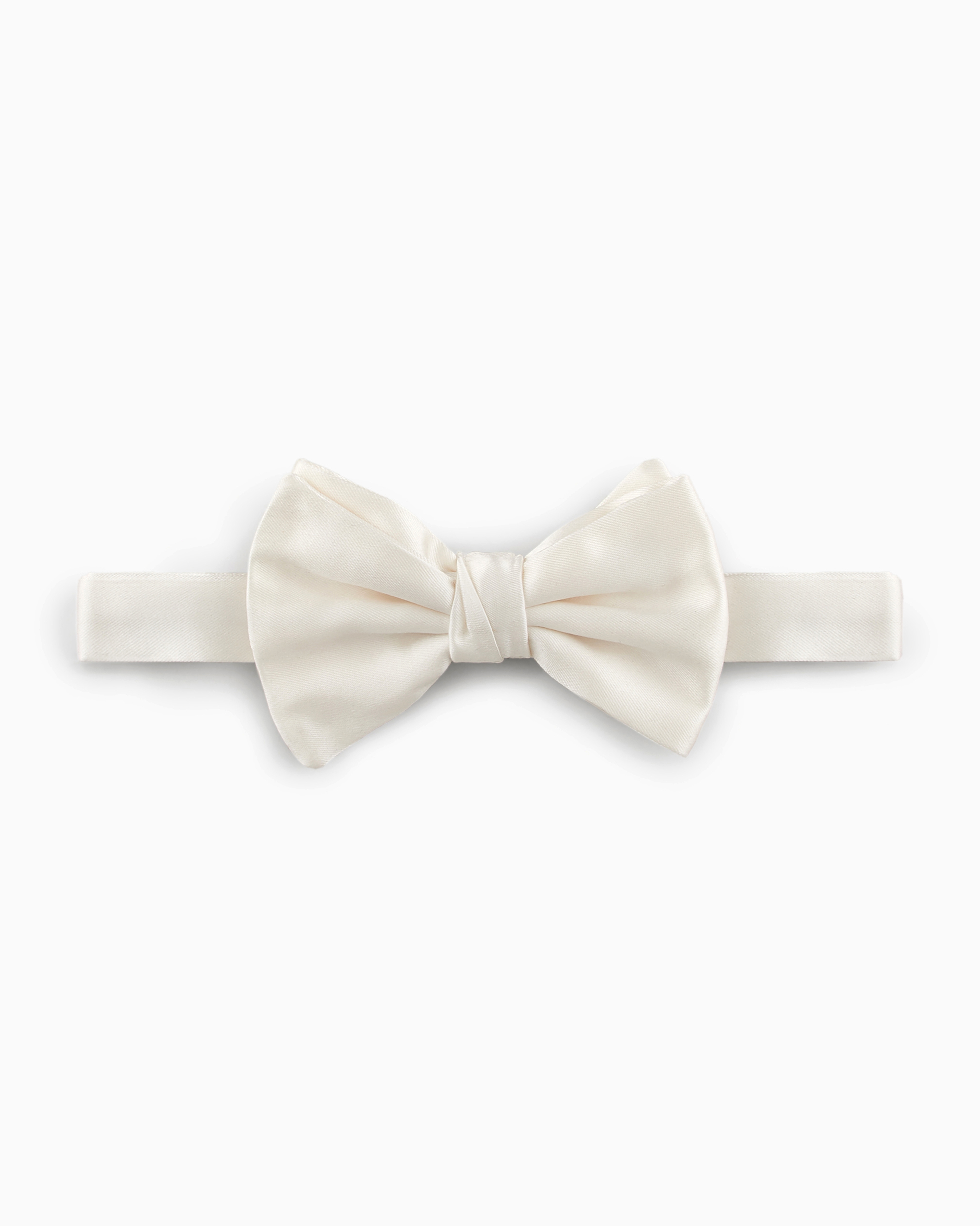 Giorgio Armani Official Store Pure Silk Bow Tie In White