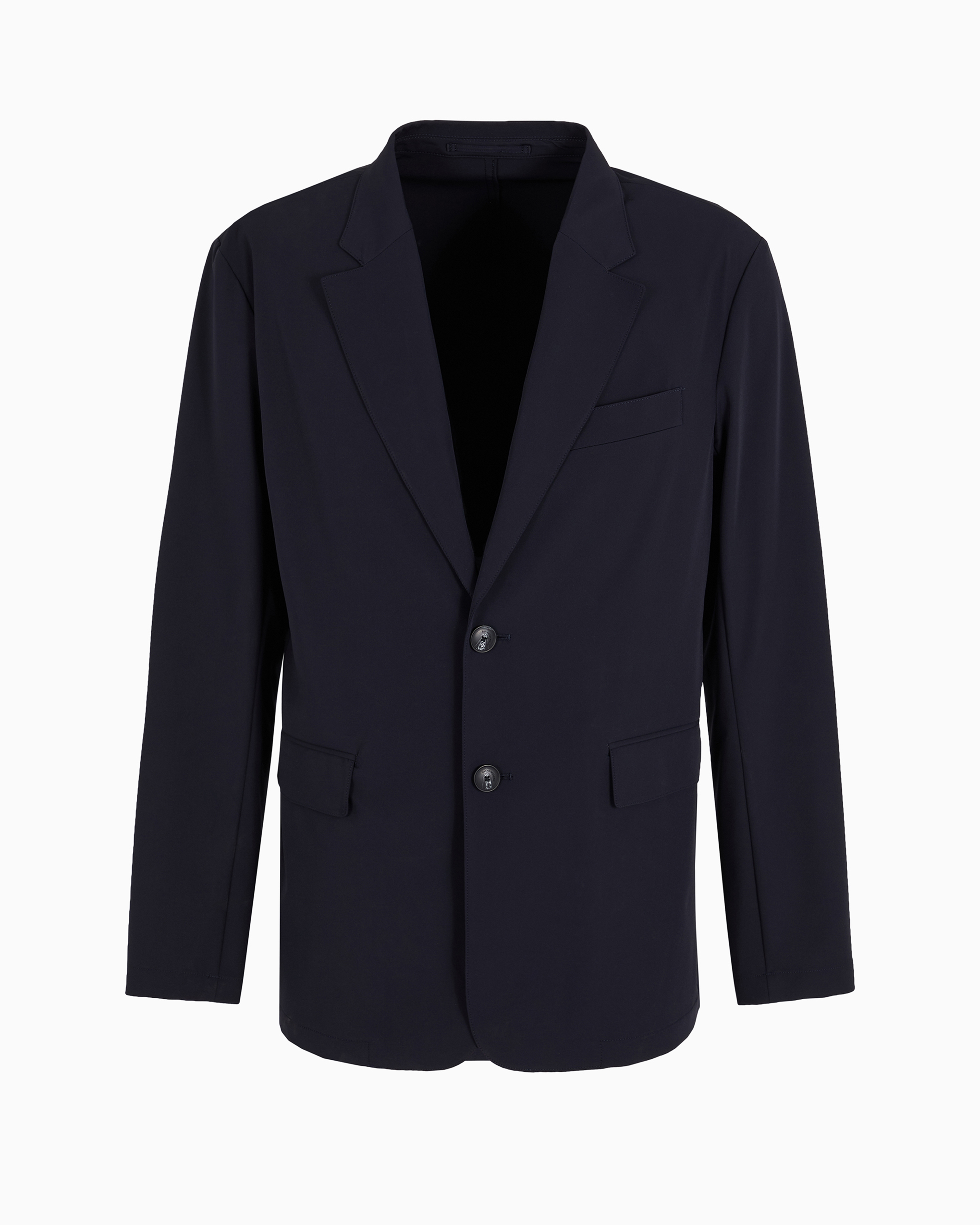 EMPORIO ARMANI TRAVEL ESSENTIAL LIGHTWEIGHT NYLON, SINGLE-BREASTED JACKET 