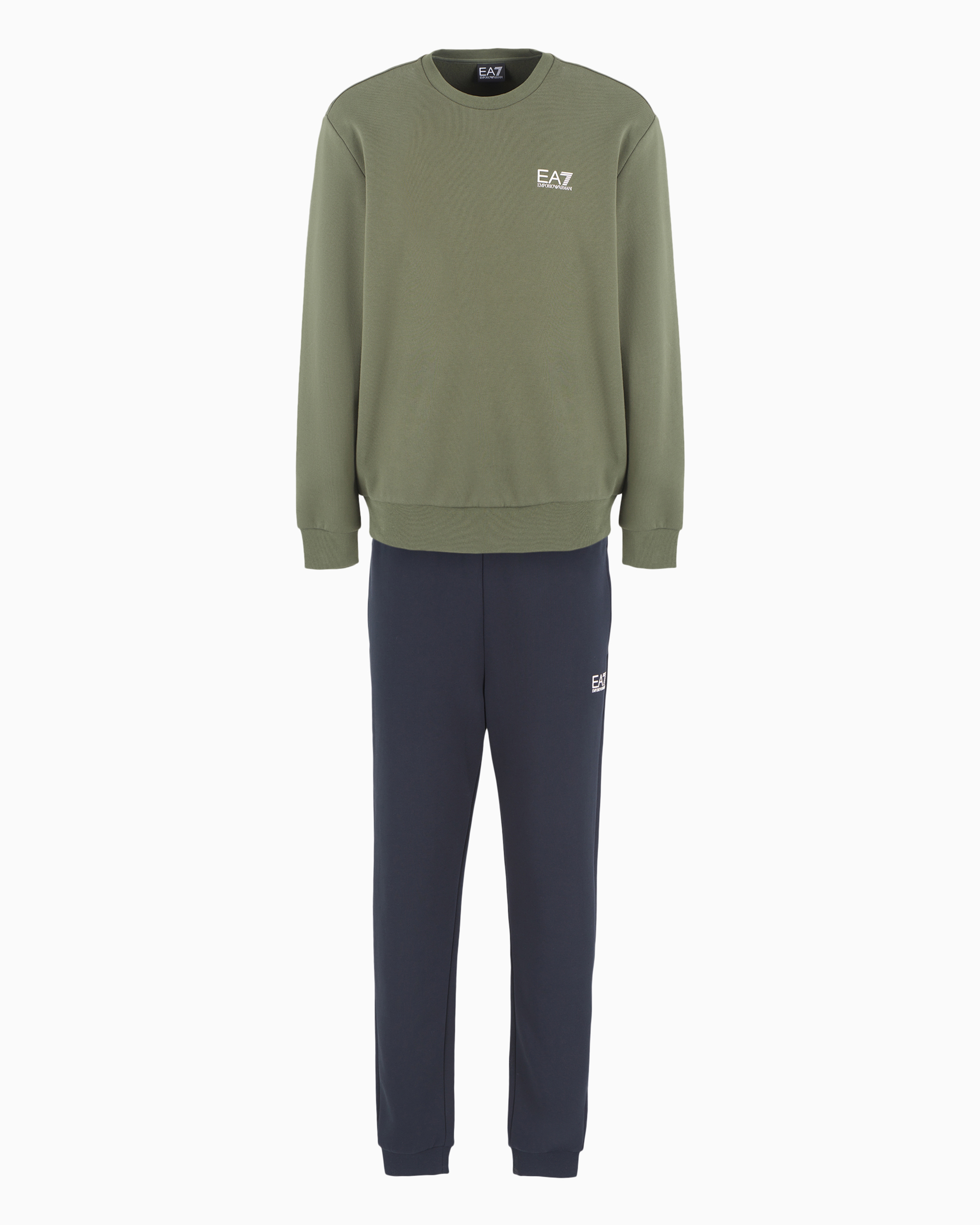 Ea7 Core Identity Cotton-blend Tracksuit In Multi