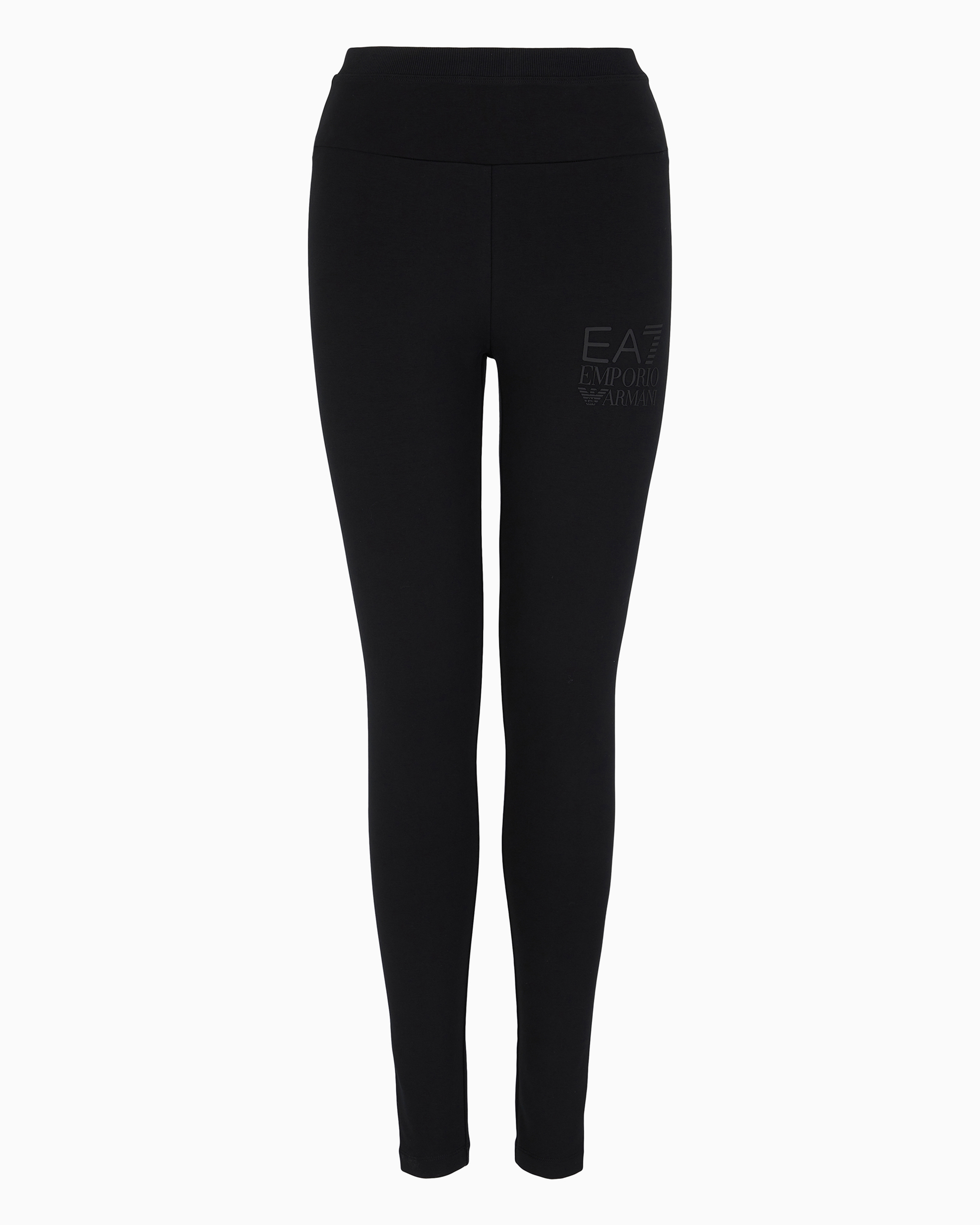 Ea7 Official Store Visibility Stretch-cotton Leggings In Black