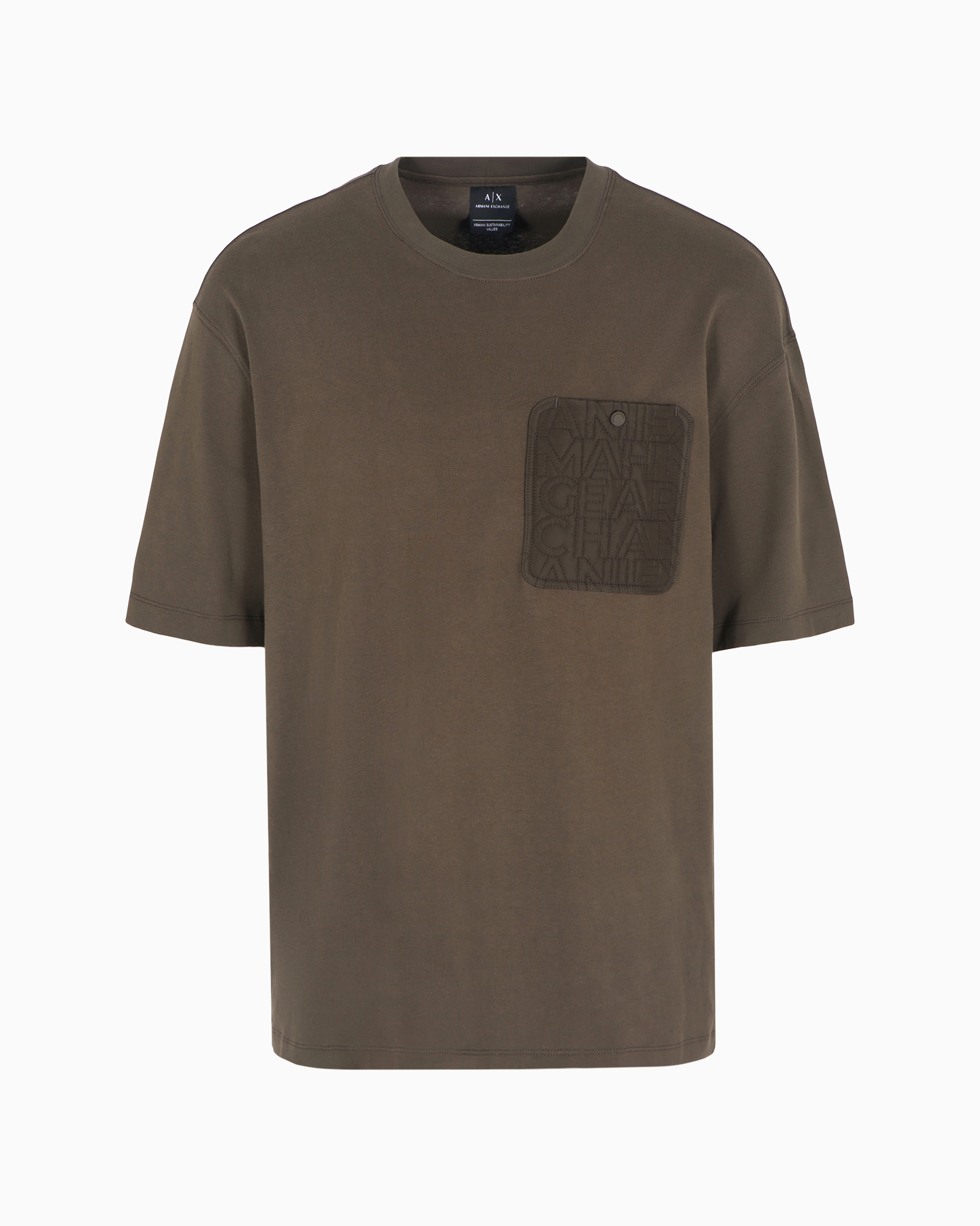 Armani Exchange Official Store Relaxed Fit T-shirts In Verde Militare