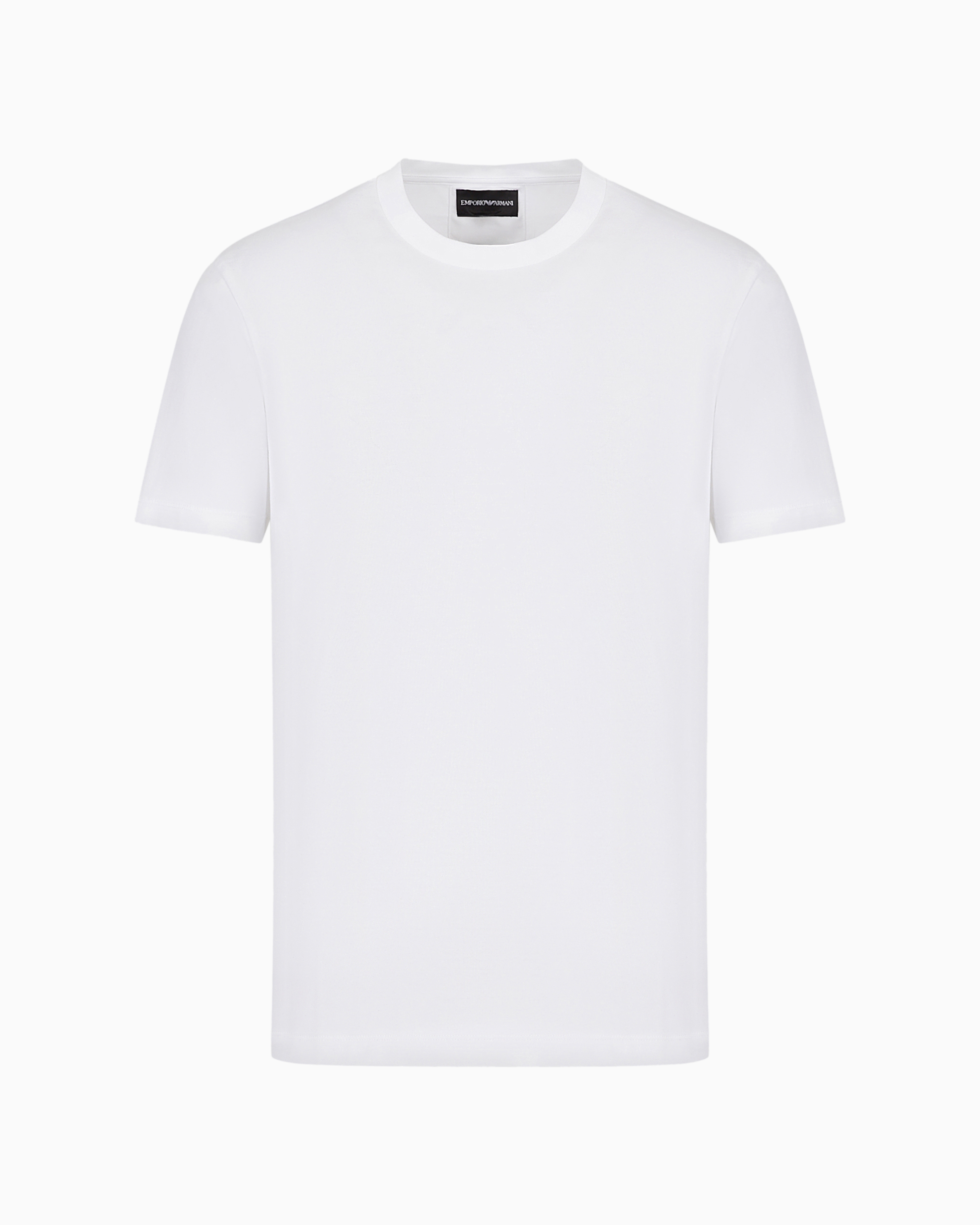 Emporio Armani Official Store Jersey T-shirt With Jacquard