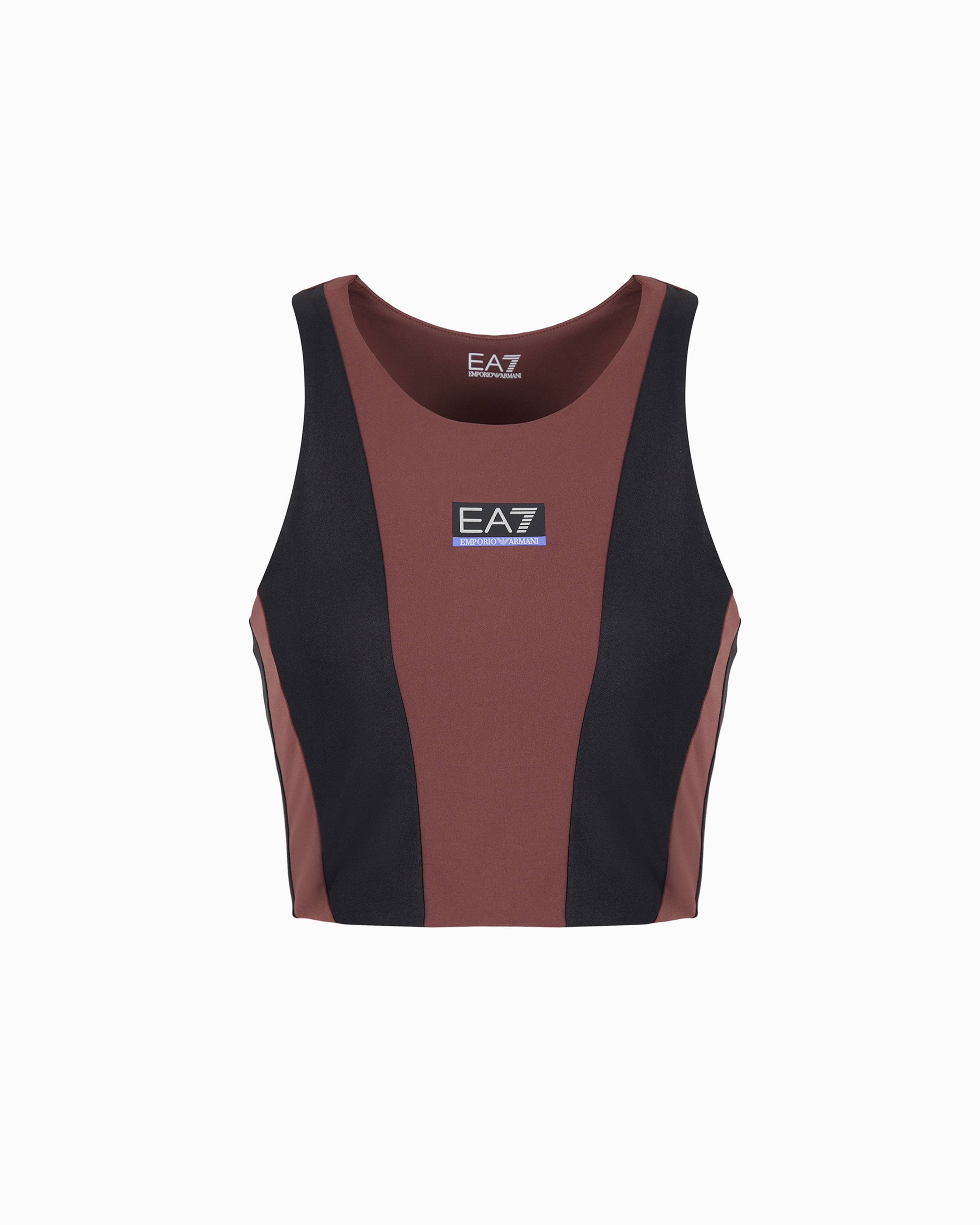 Shop Ea7 Dynamic Athlete Top In Vigor7 Technical Fabric In Brown