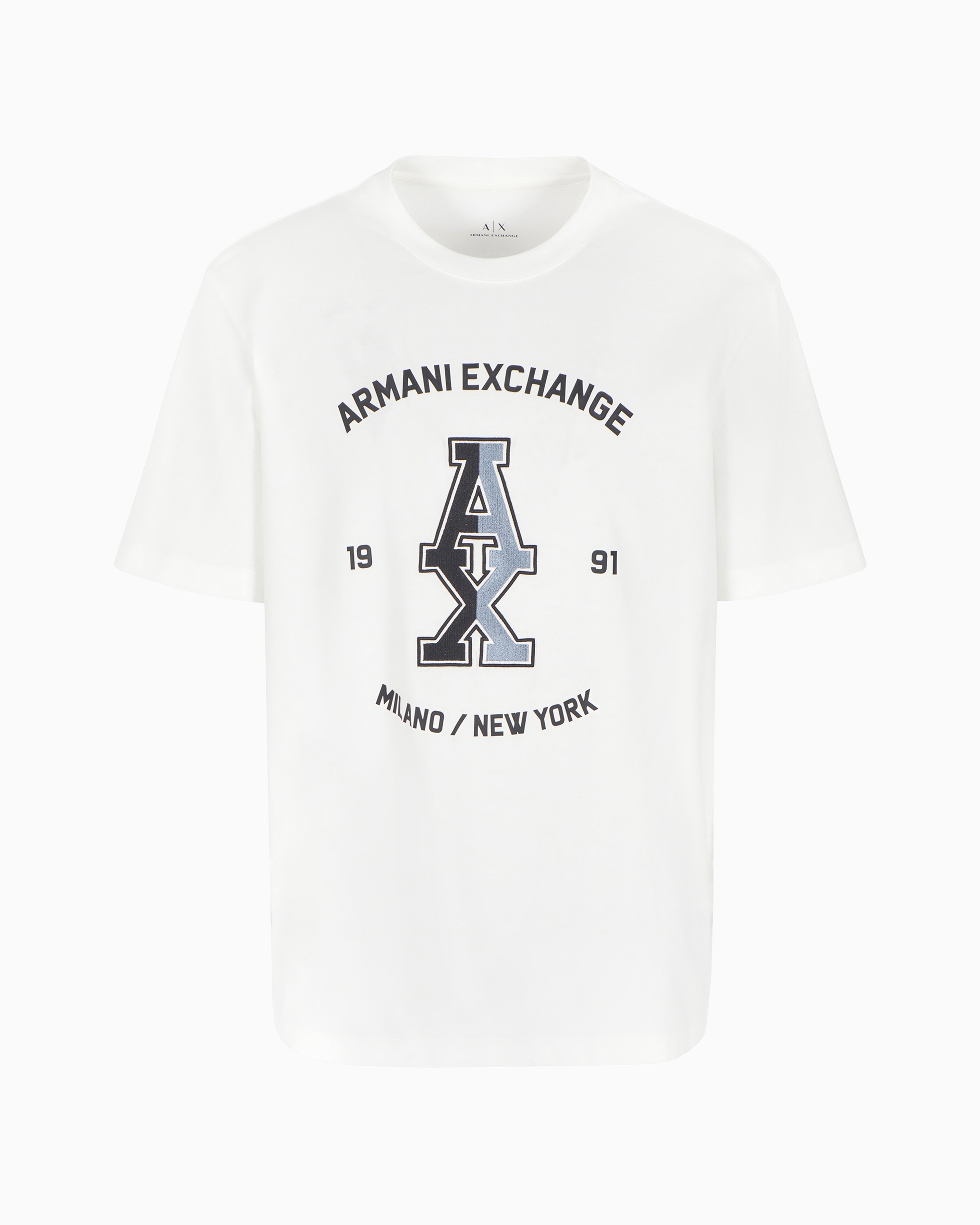 Armani Exchange Official Store Regular Fit T-shirts In White