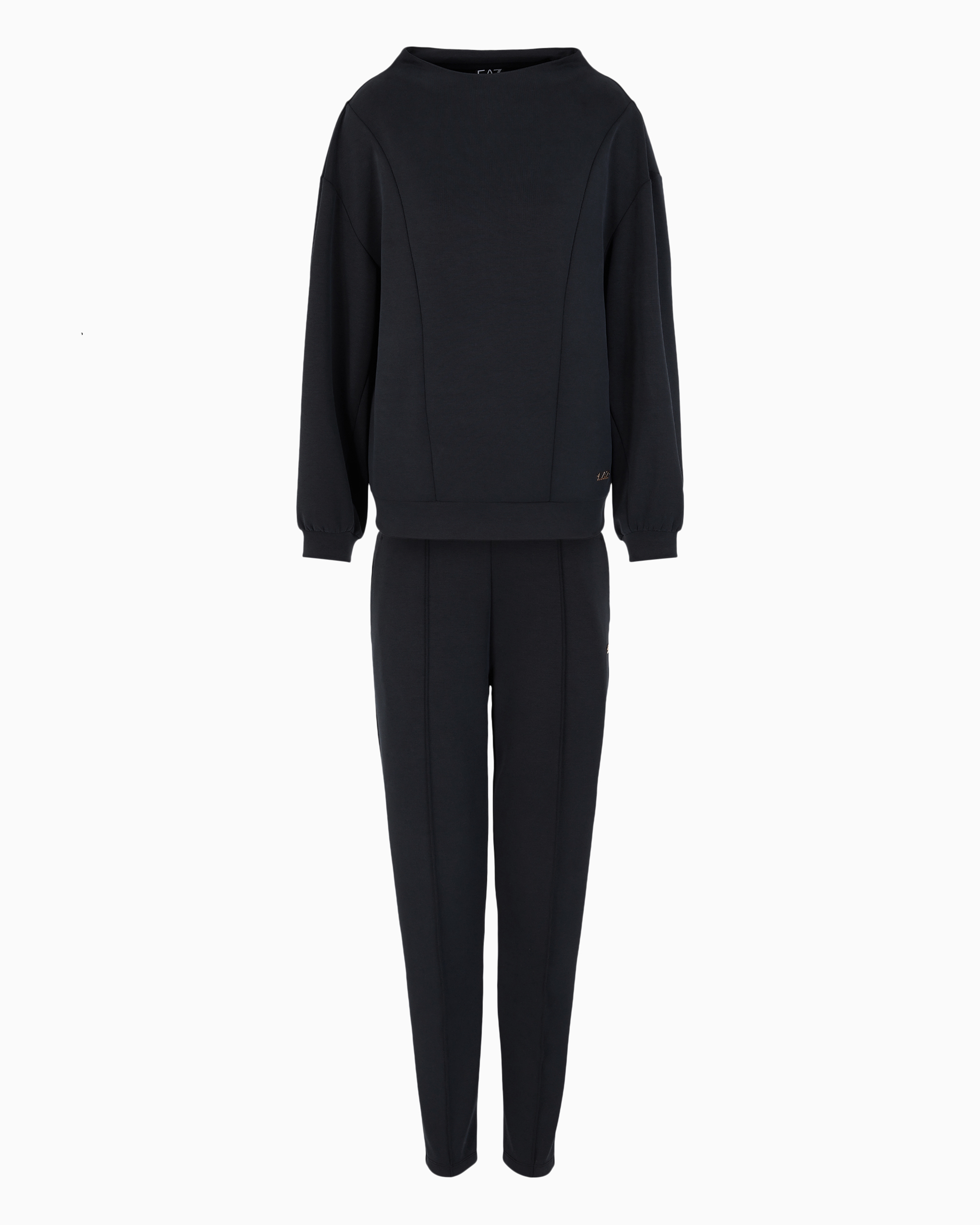 Ea7 Core Lady Relax Tracksuit In A Stretch Modal Blend In Black