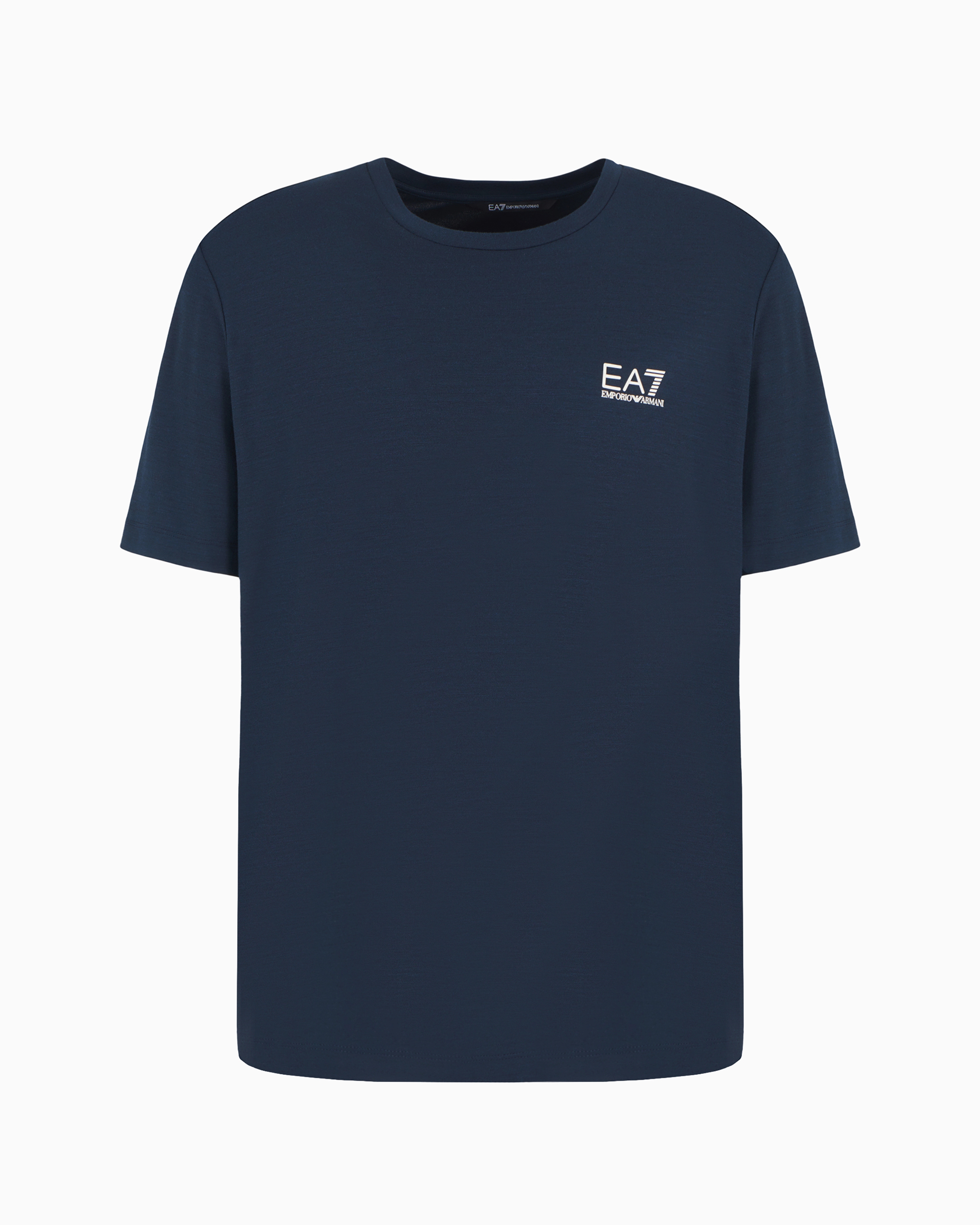 Ea7 Golf Pro Stretch Viscose-blend T-shirt In Blue