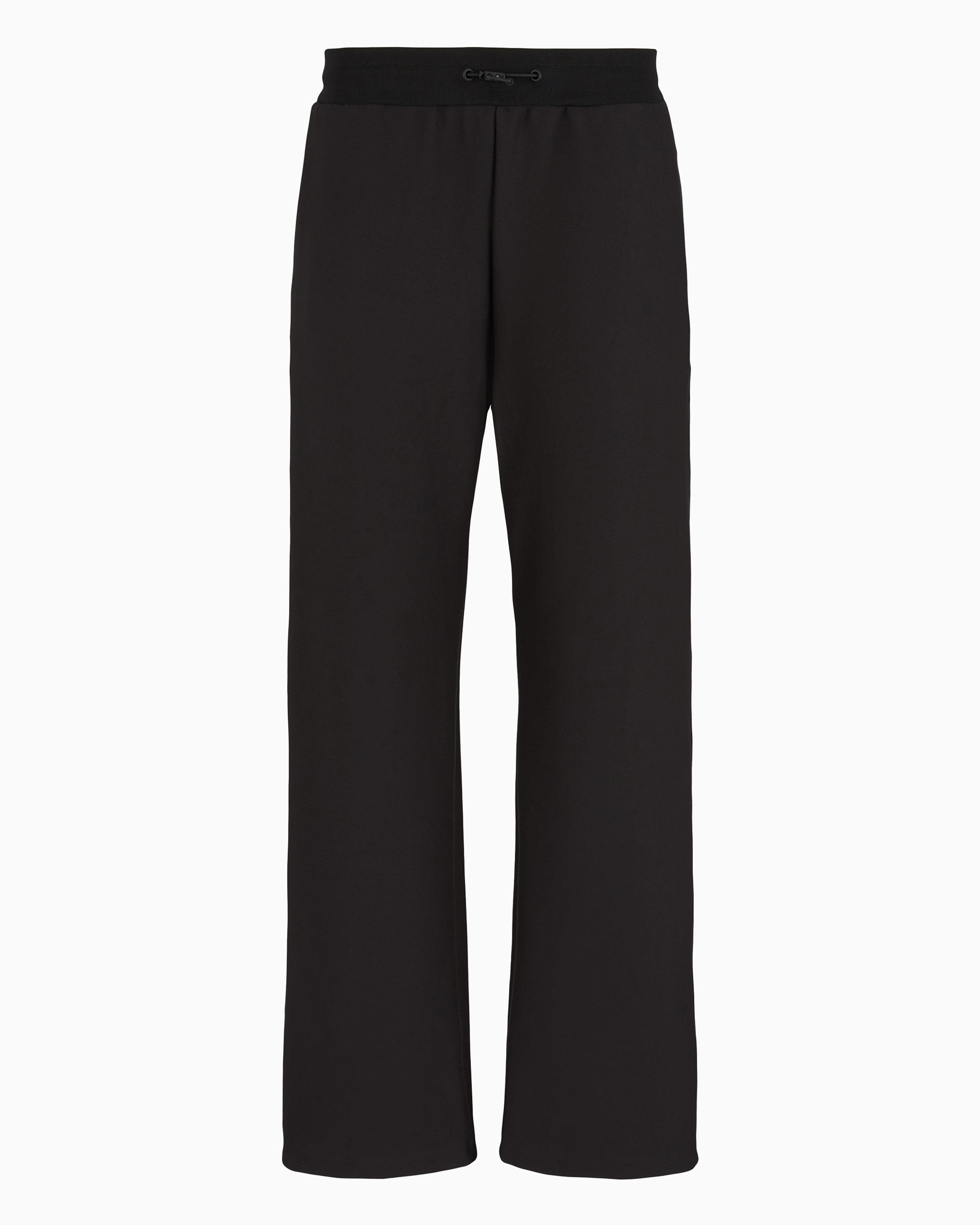 Ea7 Gold Label Stretch Cotton-blend Trousers In Black