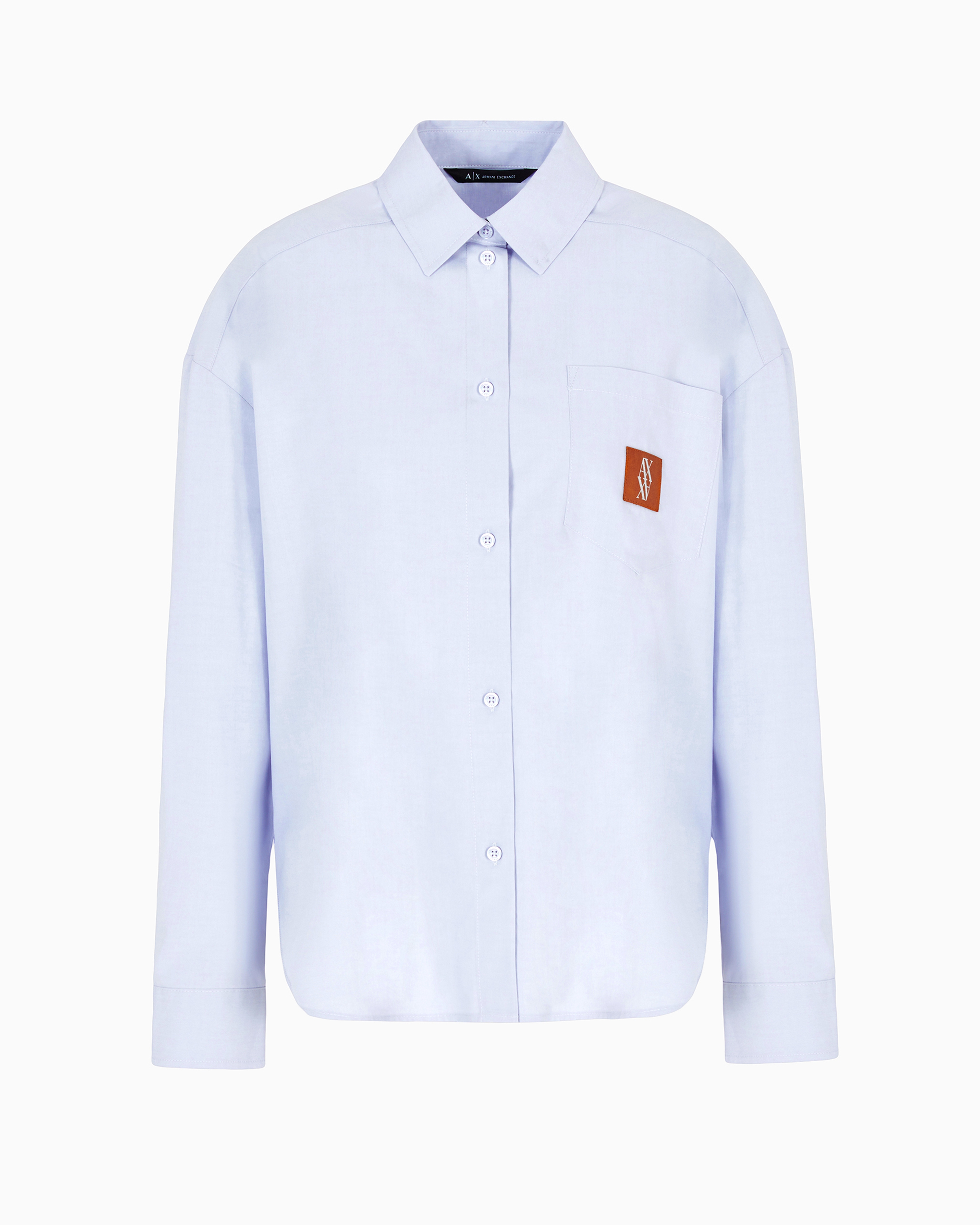 Armani Exchange Official Store Casual Shirts In Azure