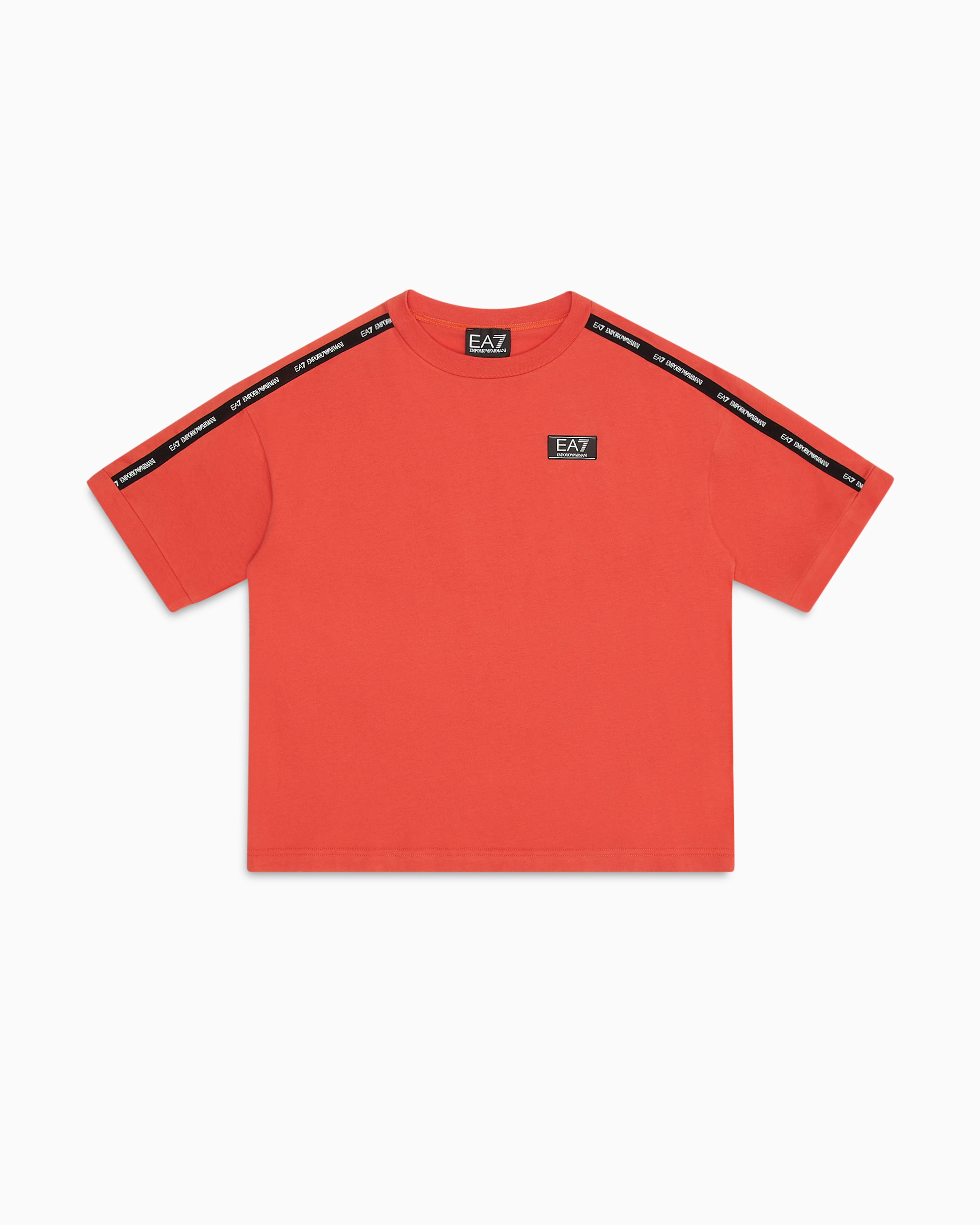 EA7 LOGO SERIES BOY COTTON CREW-NECK T-SHIRT 