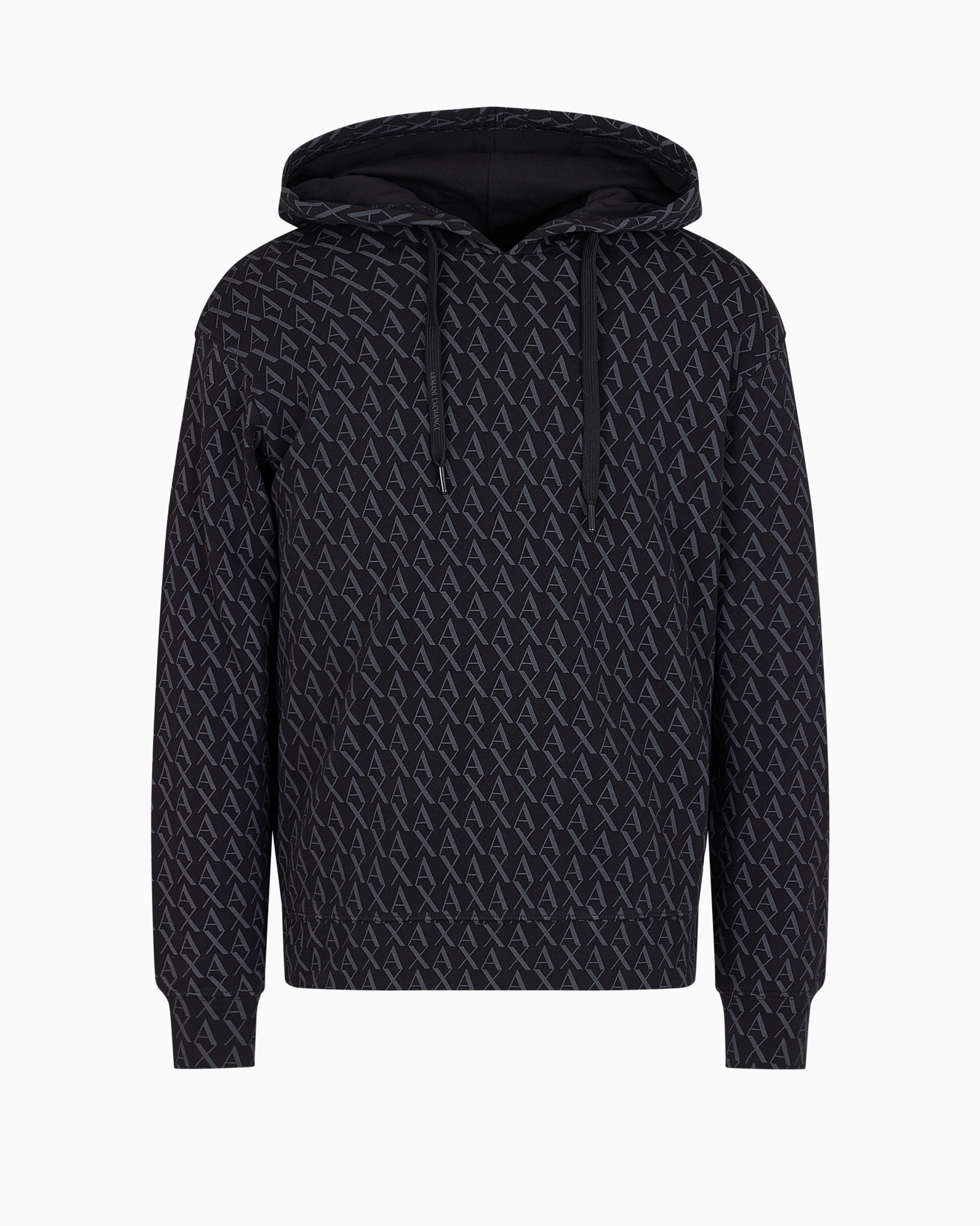 Armani Exchange French Terry Sweatshirt In Black