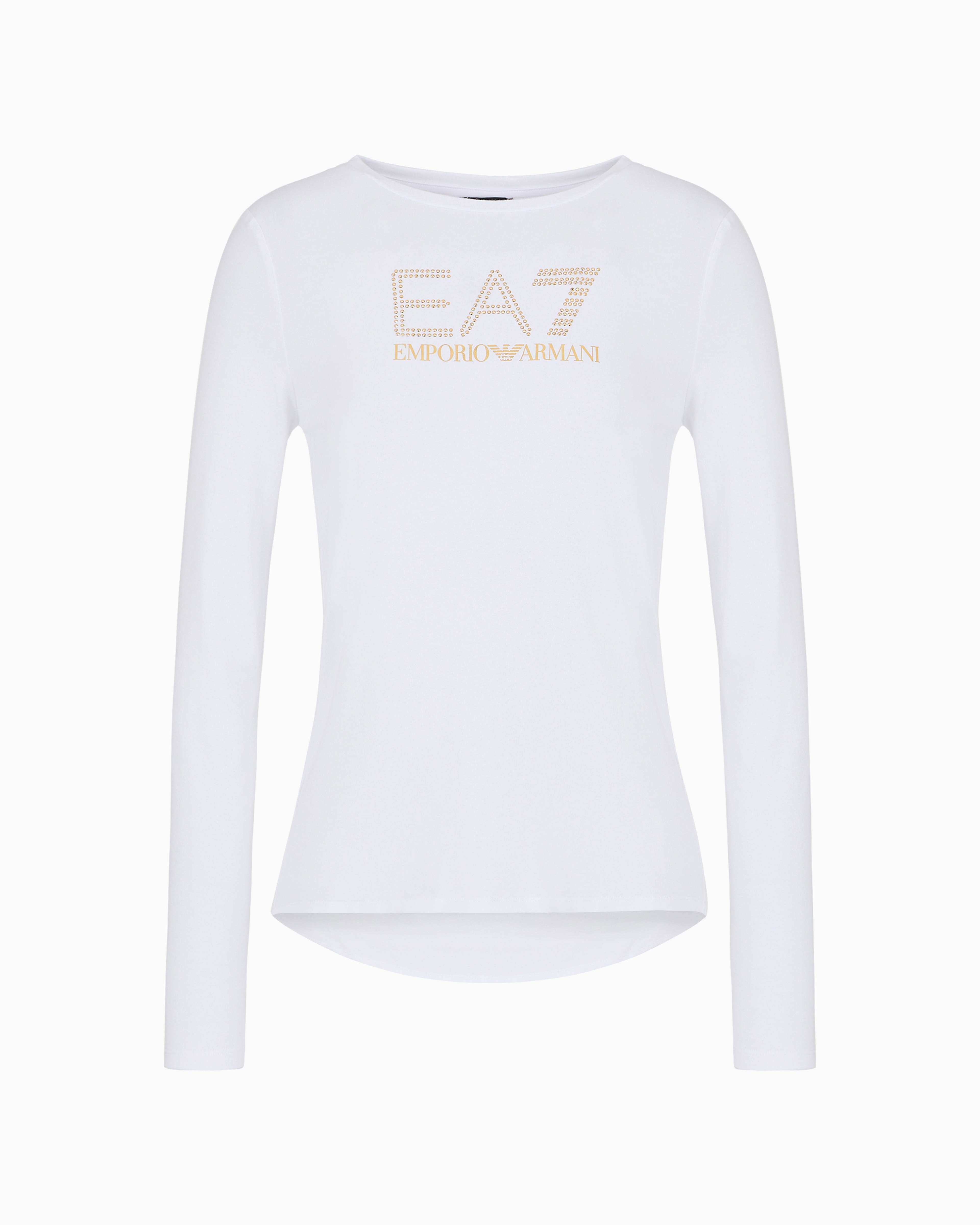 Ea7 Official Store Evolution Long-sleeved T-shirt In White