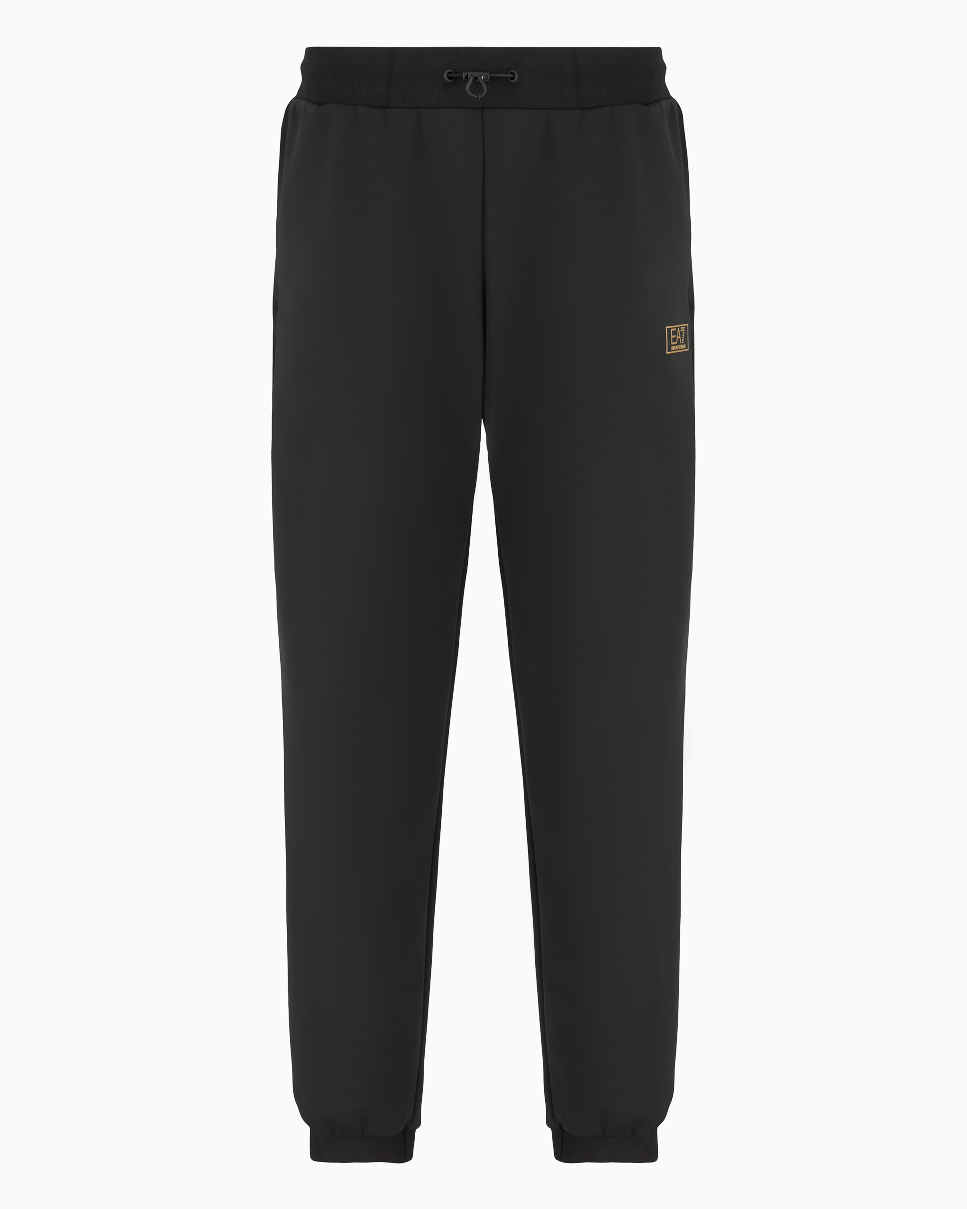 Ea7 Gold Label Stretch Technical-fabric Joggers In Black