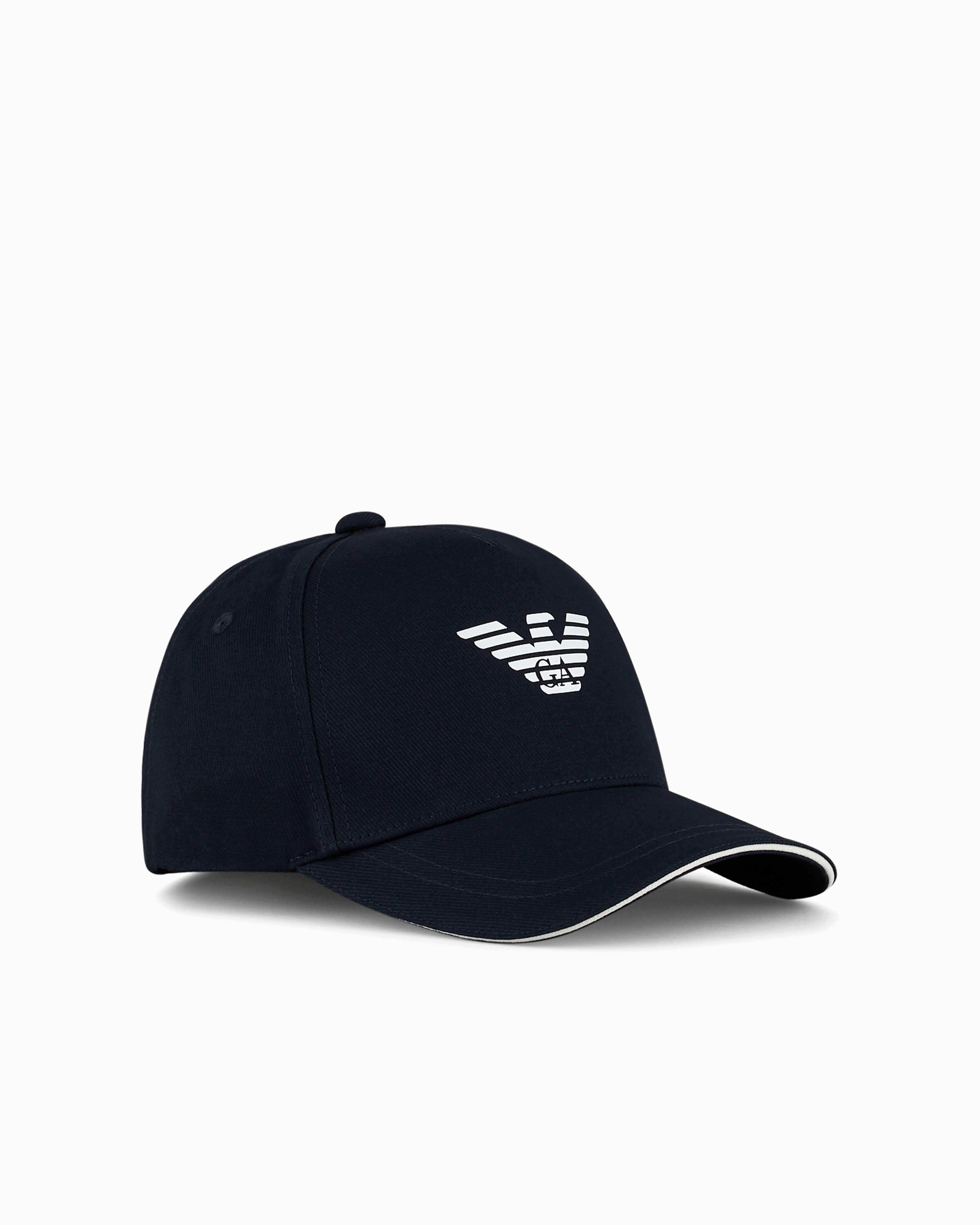 Emporio Armani Official Store Eagle-print Baseball Cap In Navy Blue