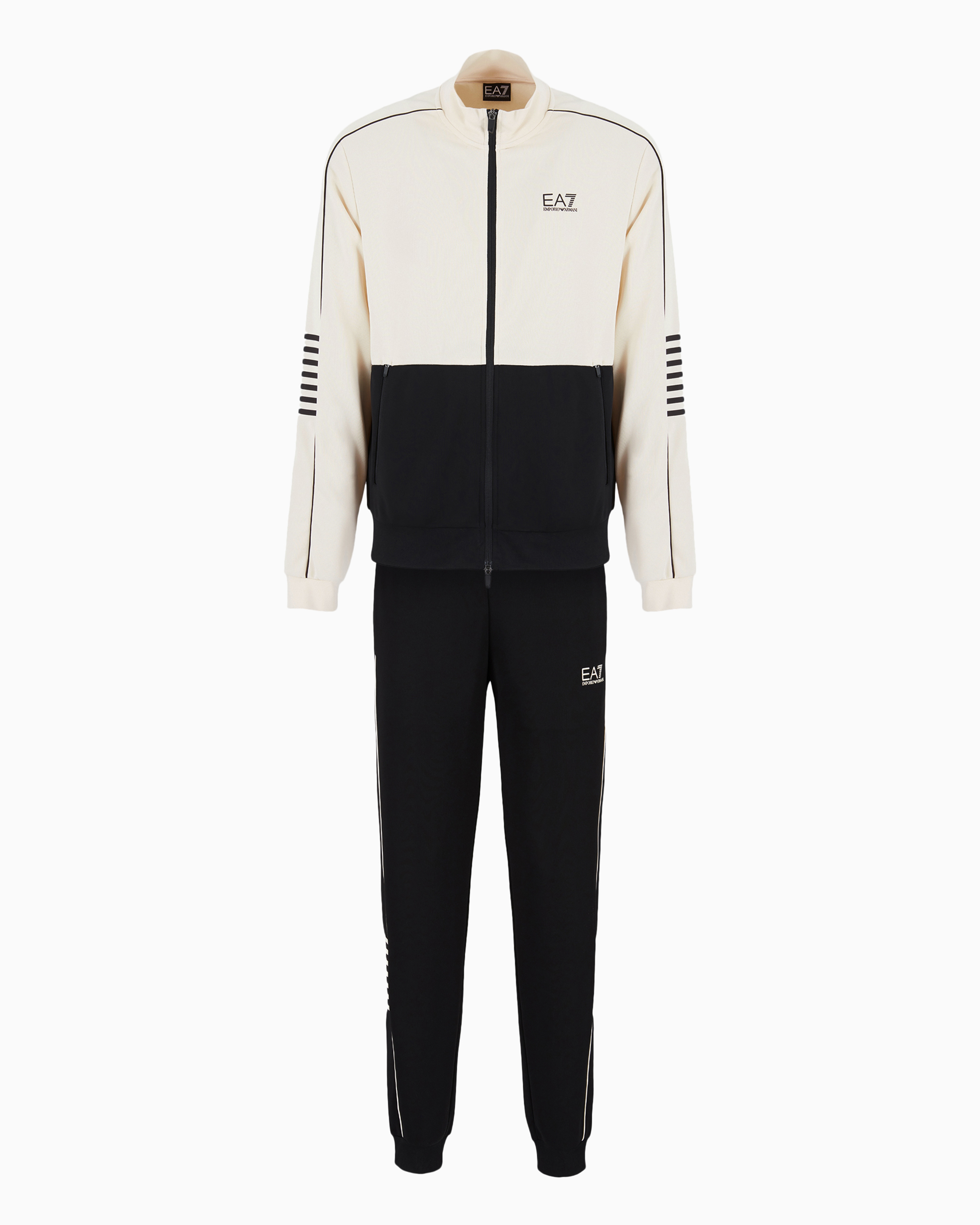 Ea7 Official Store Technical-fabric Core Identity Tracksuit In White