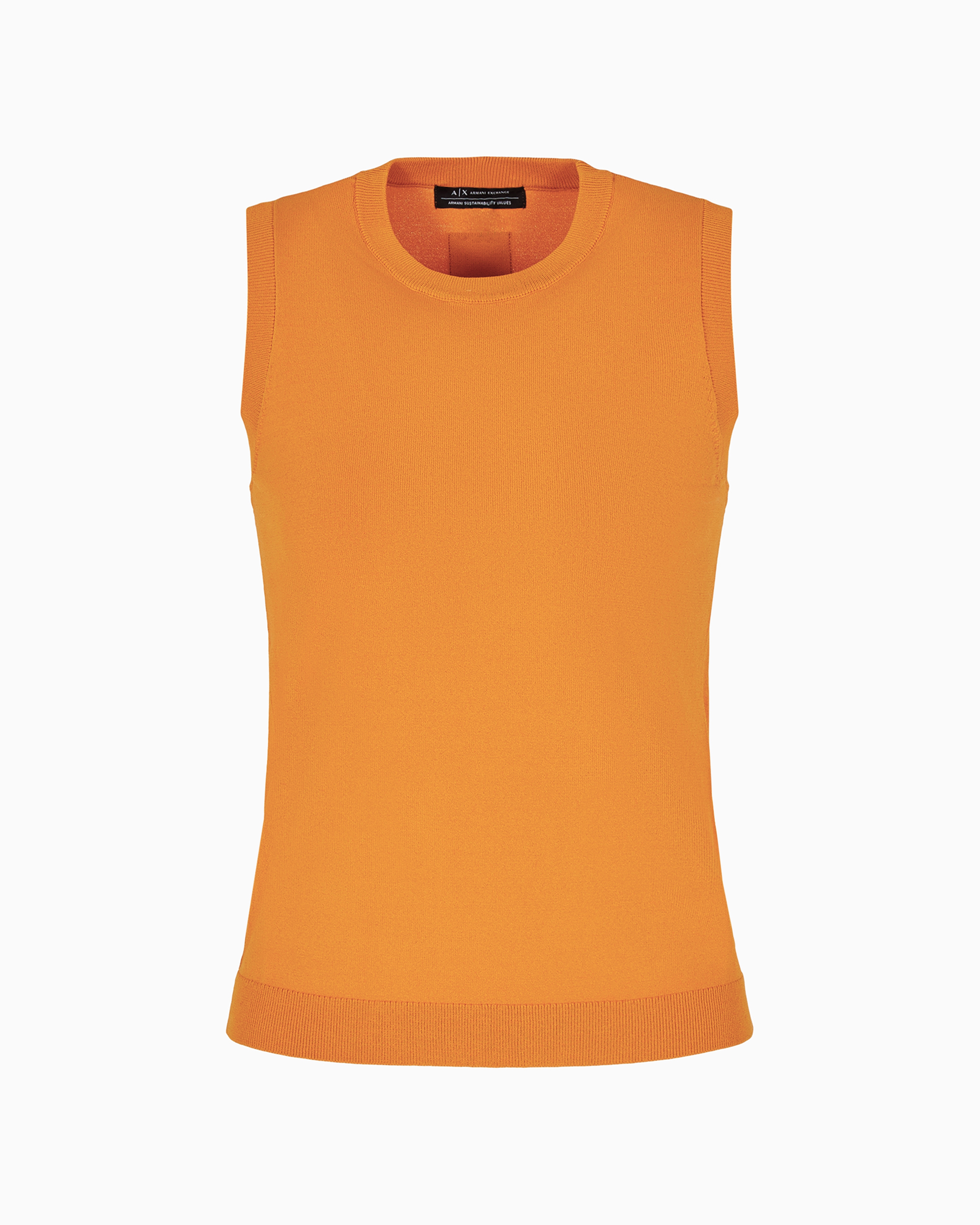 Armani Exchange Official Store Knitted Tops In Orange