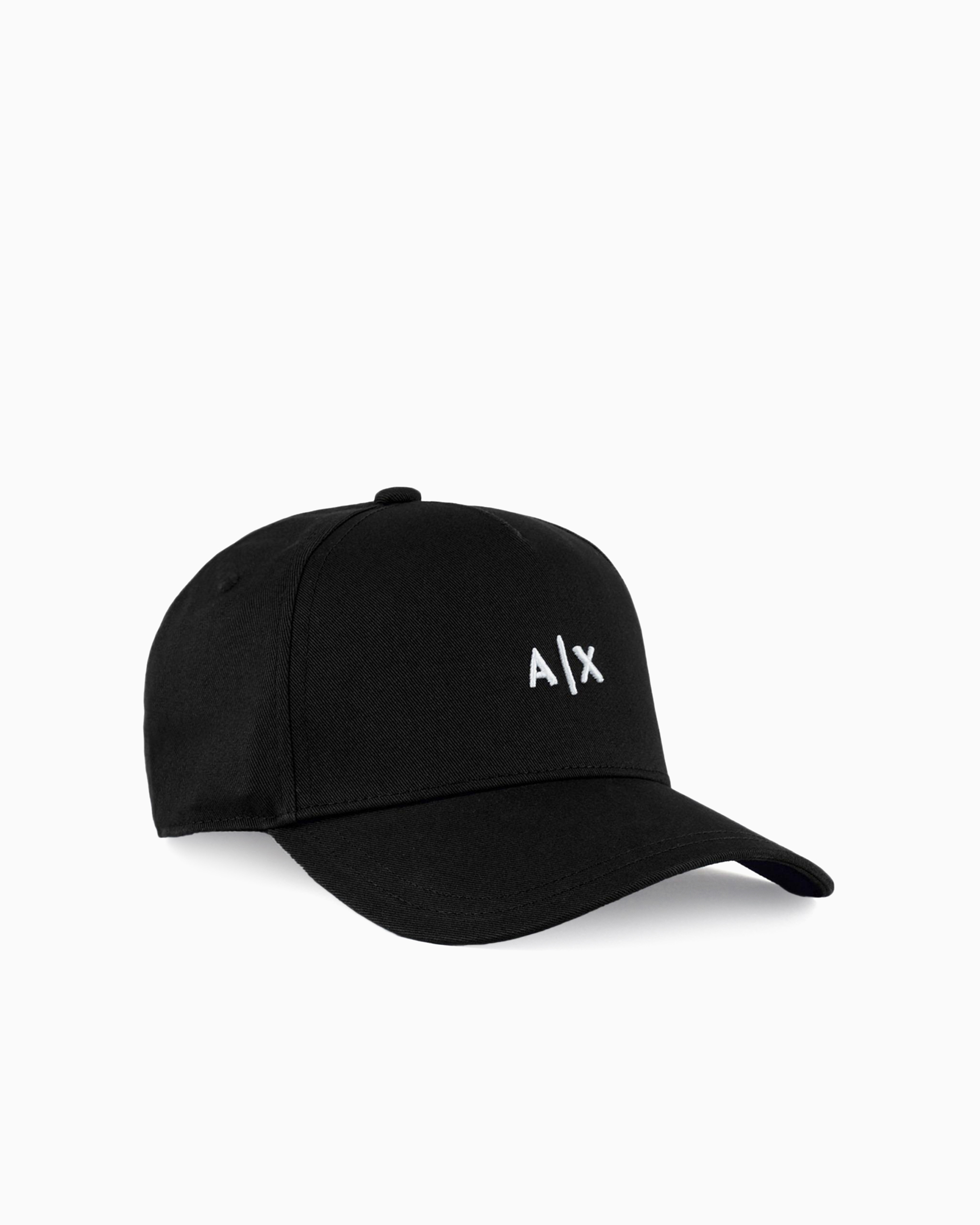 Shop Armani Exchange Visor Cap With Logo In Two-tone