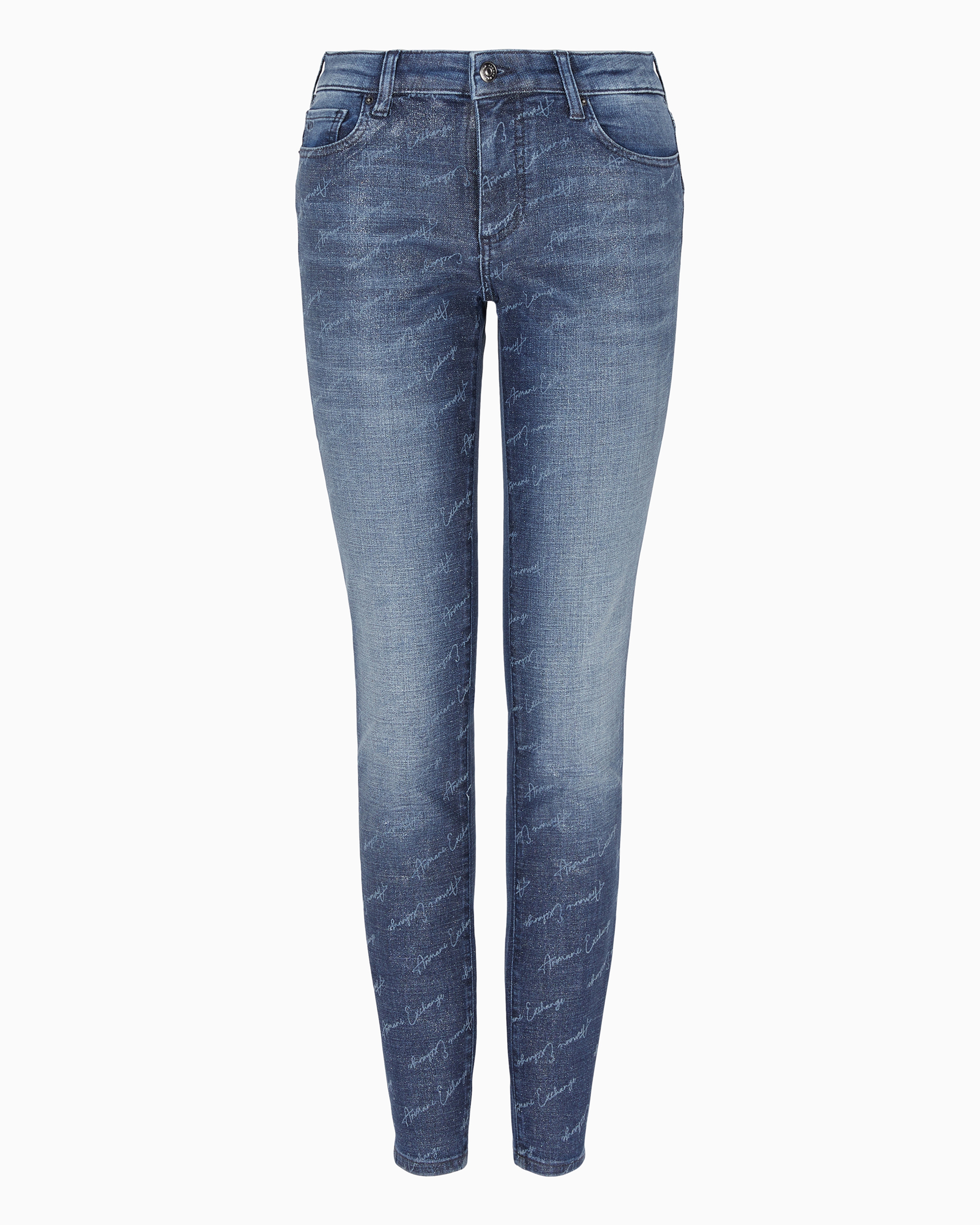 Armani Exchange Official Store J69 Super Skinny Lift Up Jeans In Indigo Denim In Medium Blue