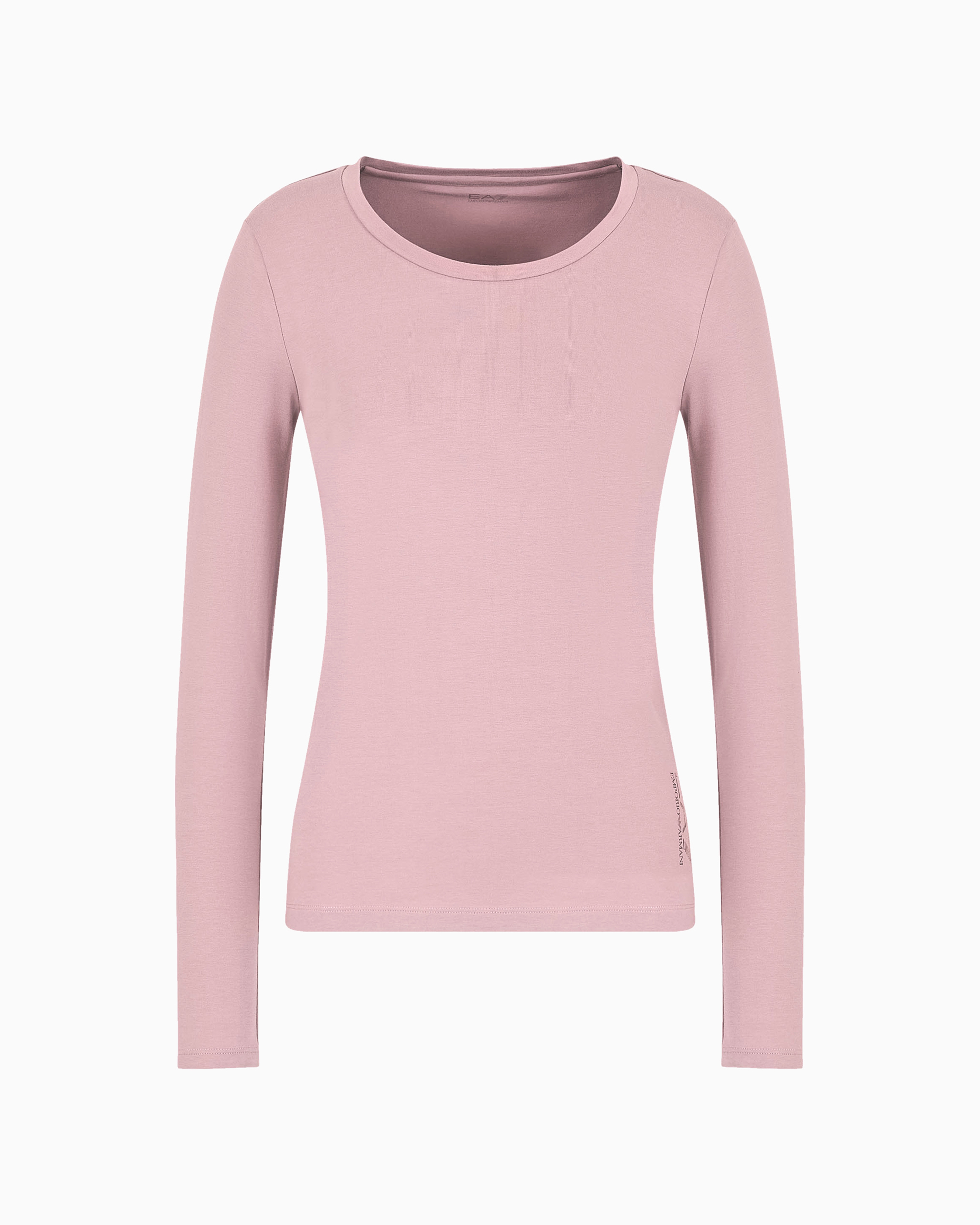 Ea7 Official Store Long Sleeves T-shirts In Pink