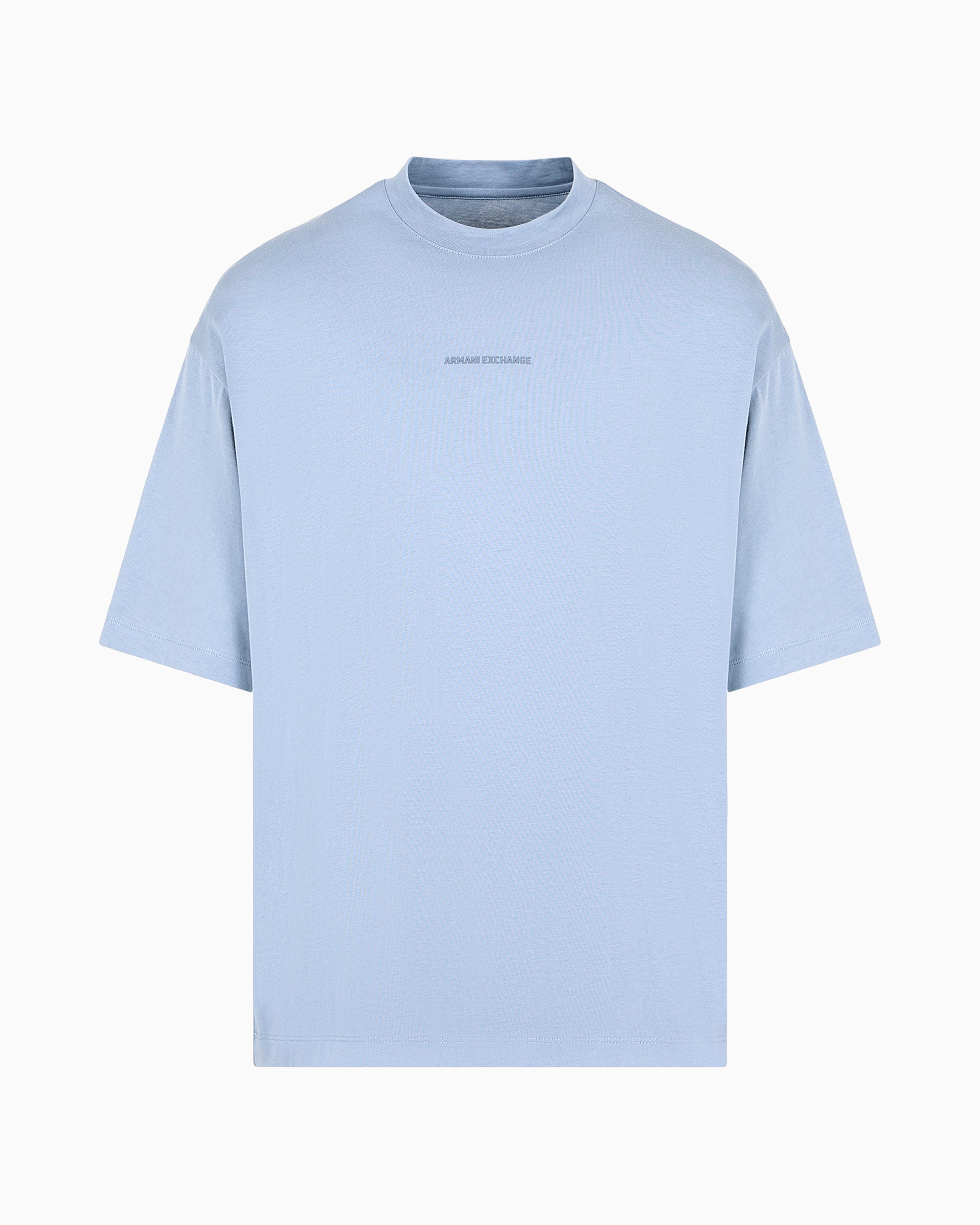 Armani Exchange Official Store Relaxed Fit T-shirts In Azure