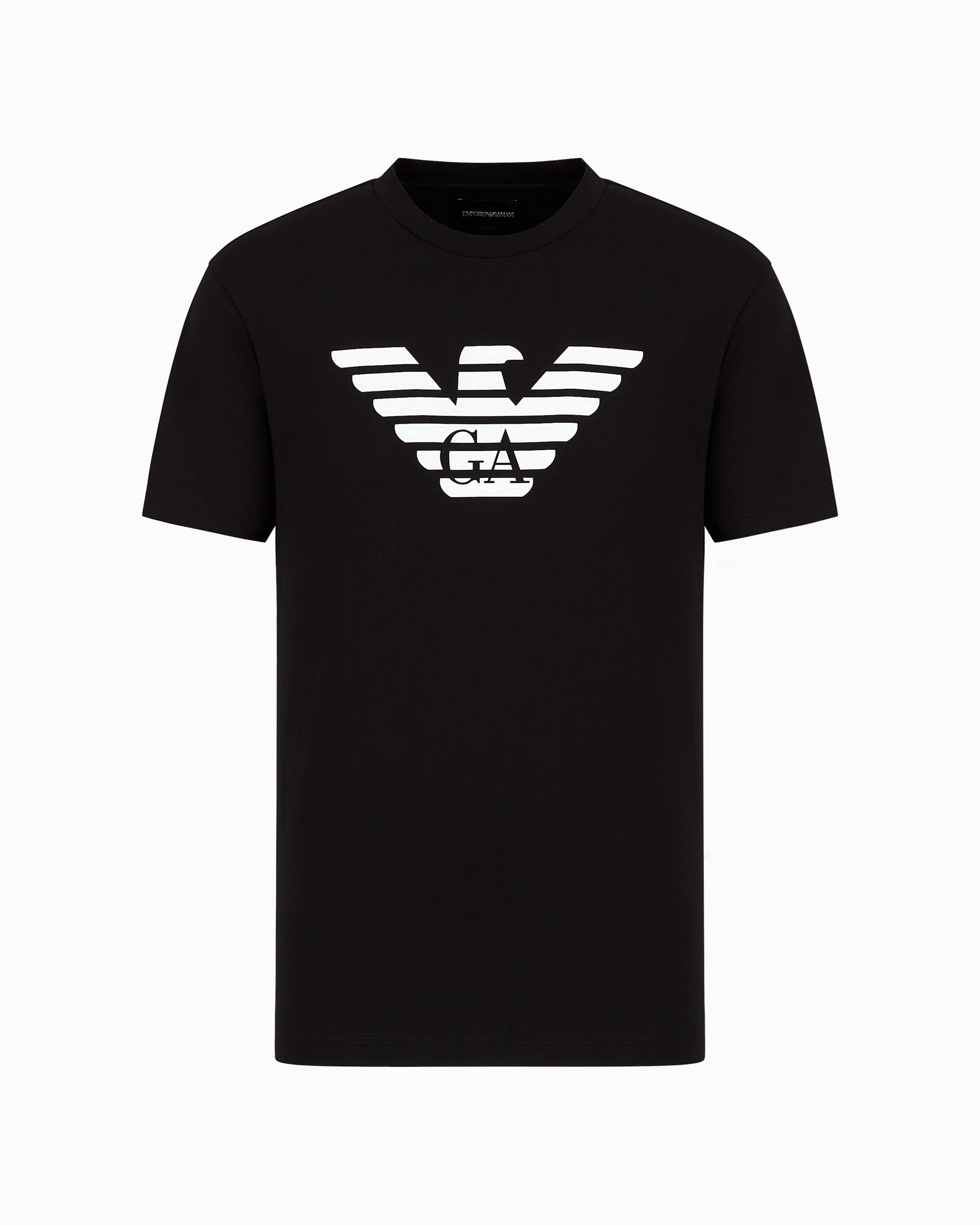 EMPORIO ARMANI PIMA-JERSEY T-SHIRT WITH LOGO PRINT 