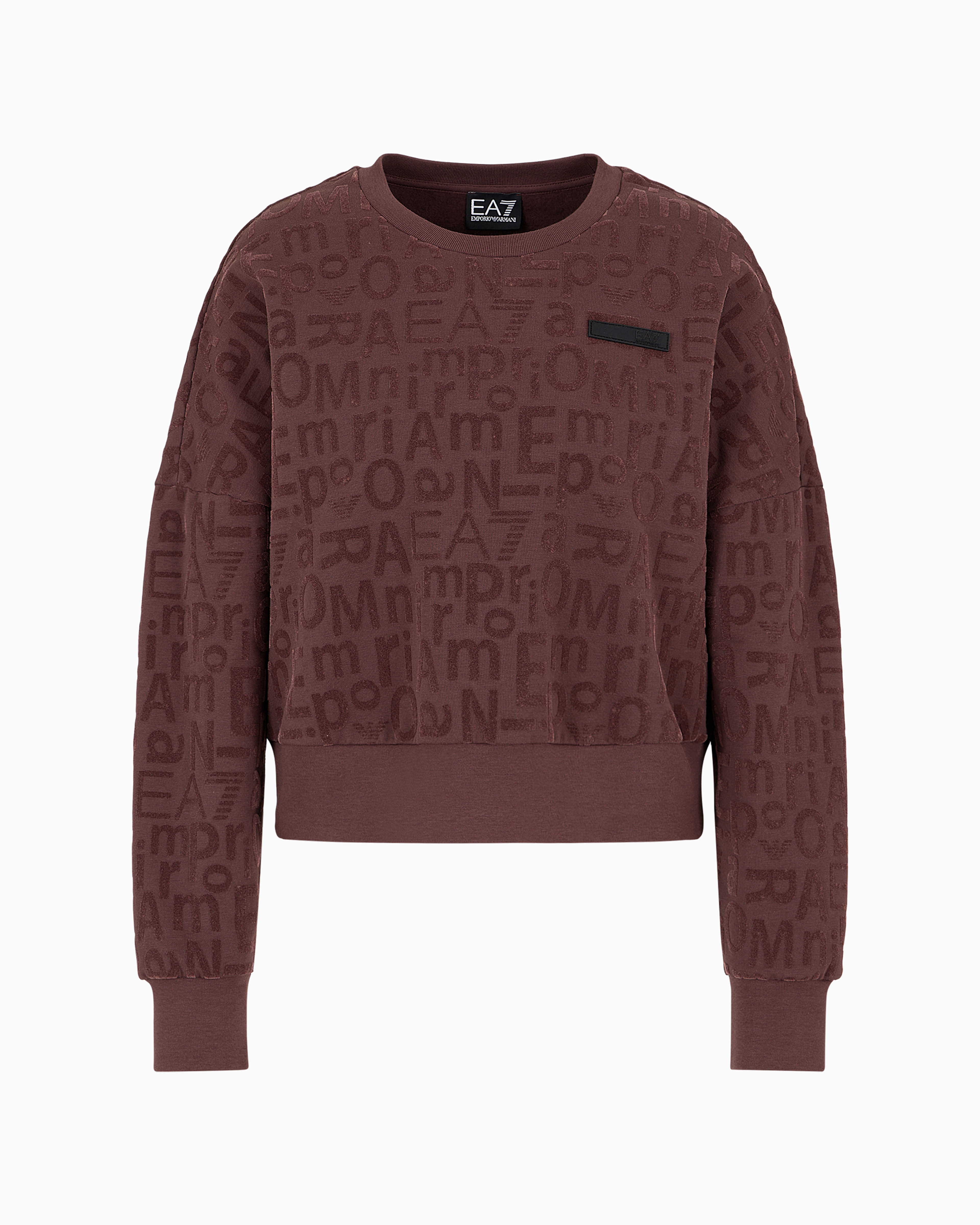 Ea7 Sweatshirt In Brown