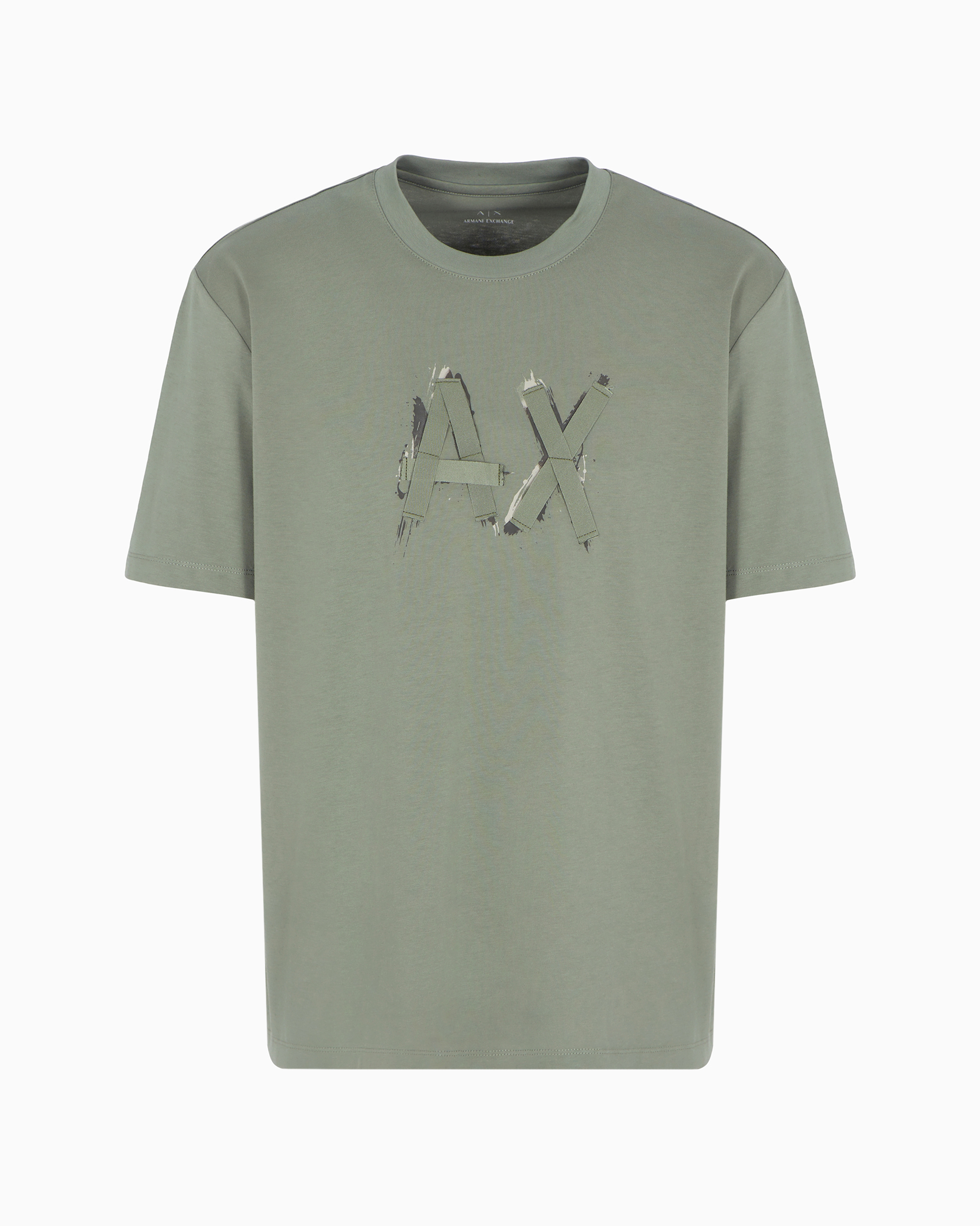 Armani Exchange Official Store Regular Fit T-shirts In Light Green