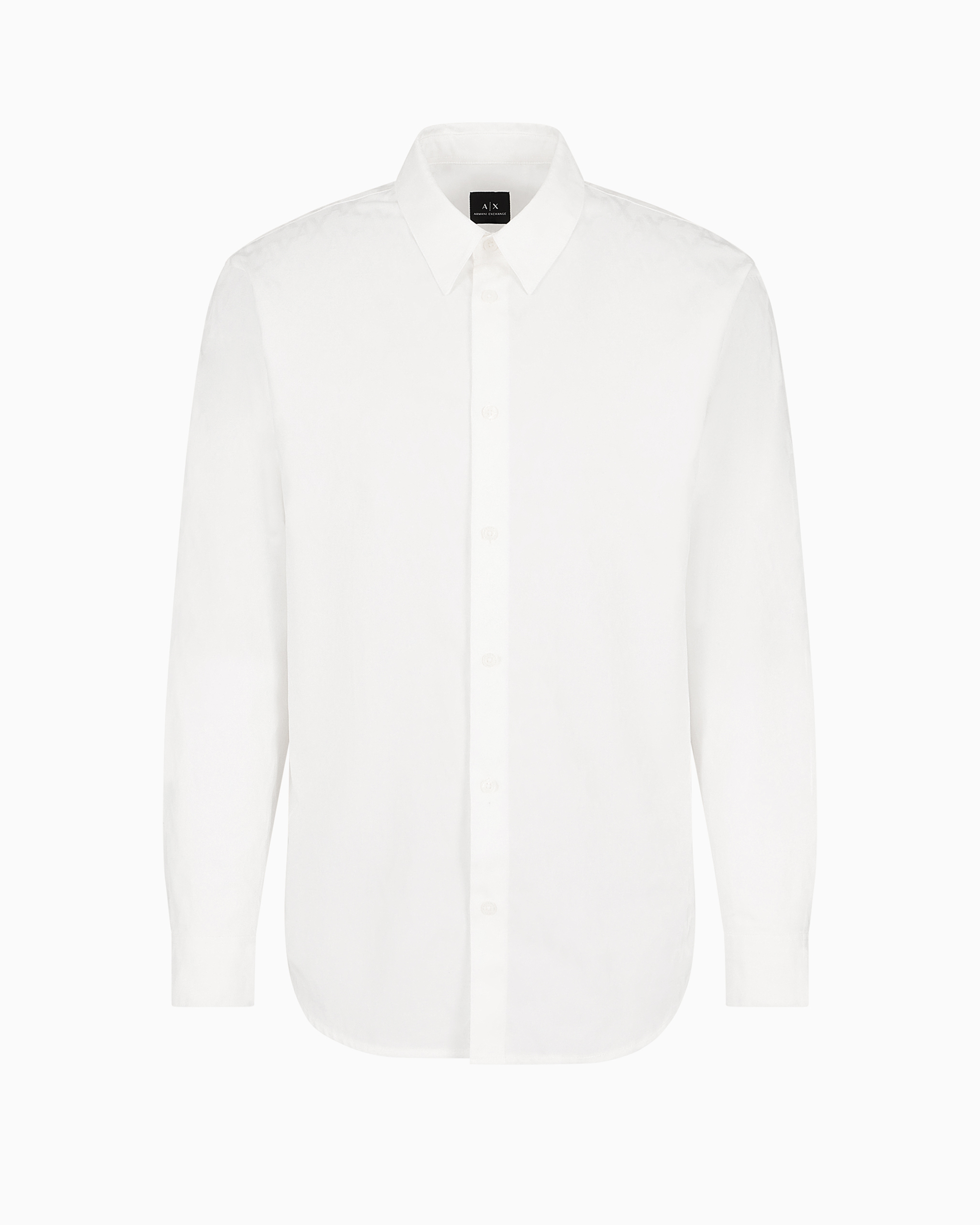 Armani Exchange Official Store Classic Shirts In White