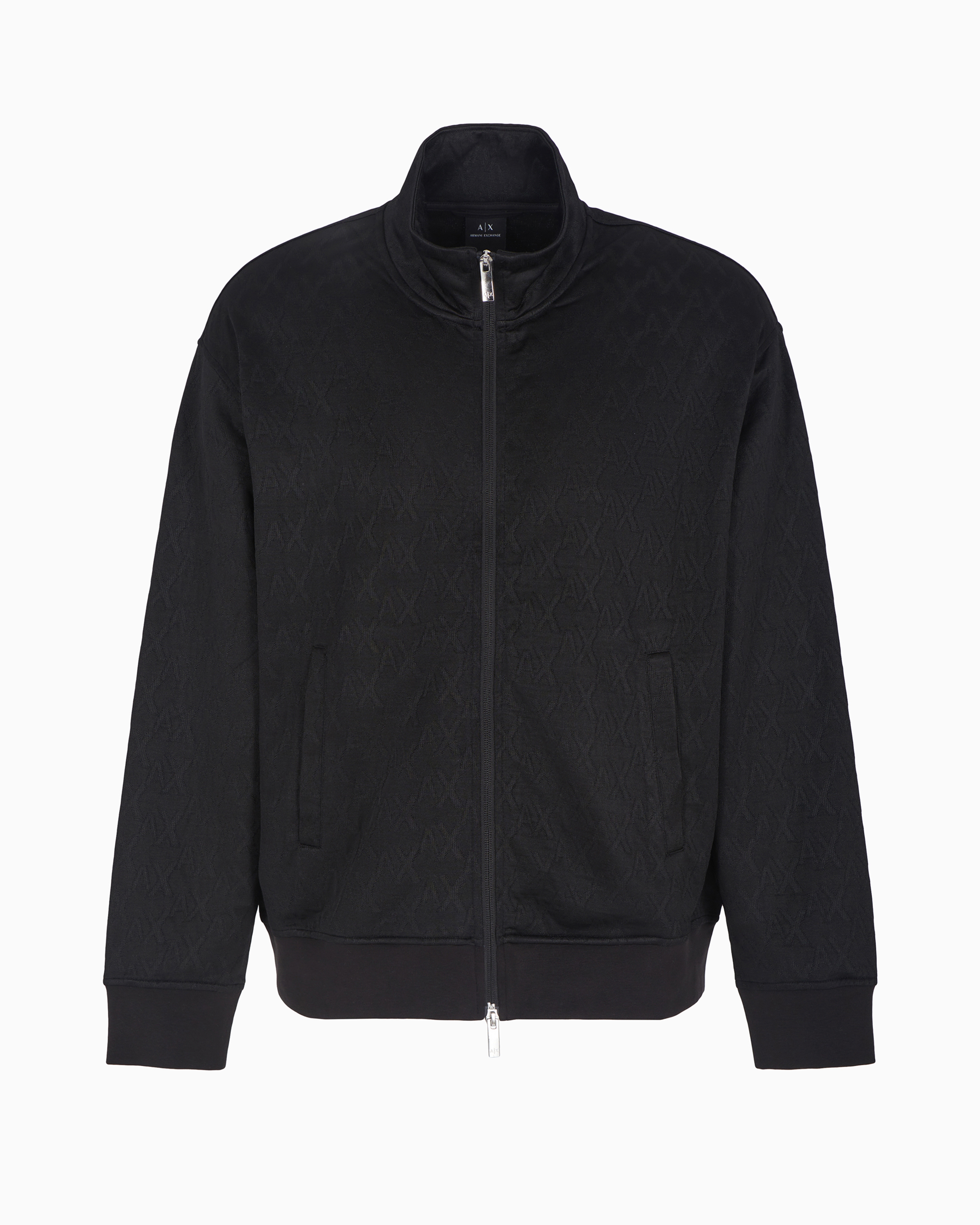 Armani Exchange Official Store Zip-up Sweatshirts In Black