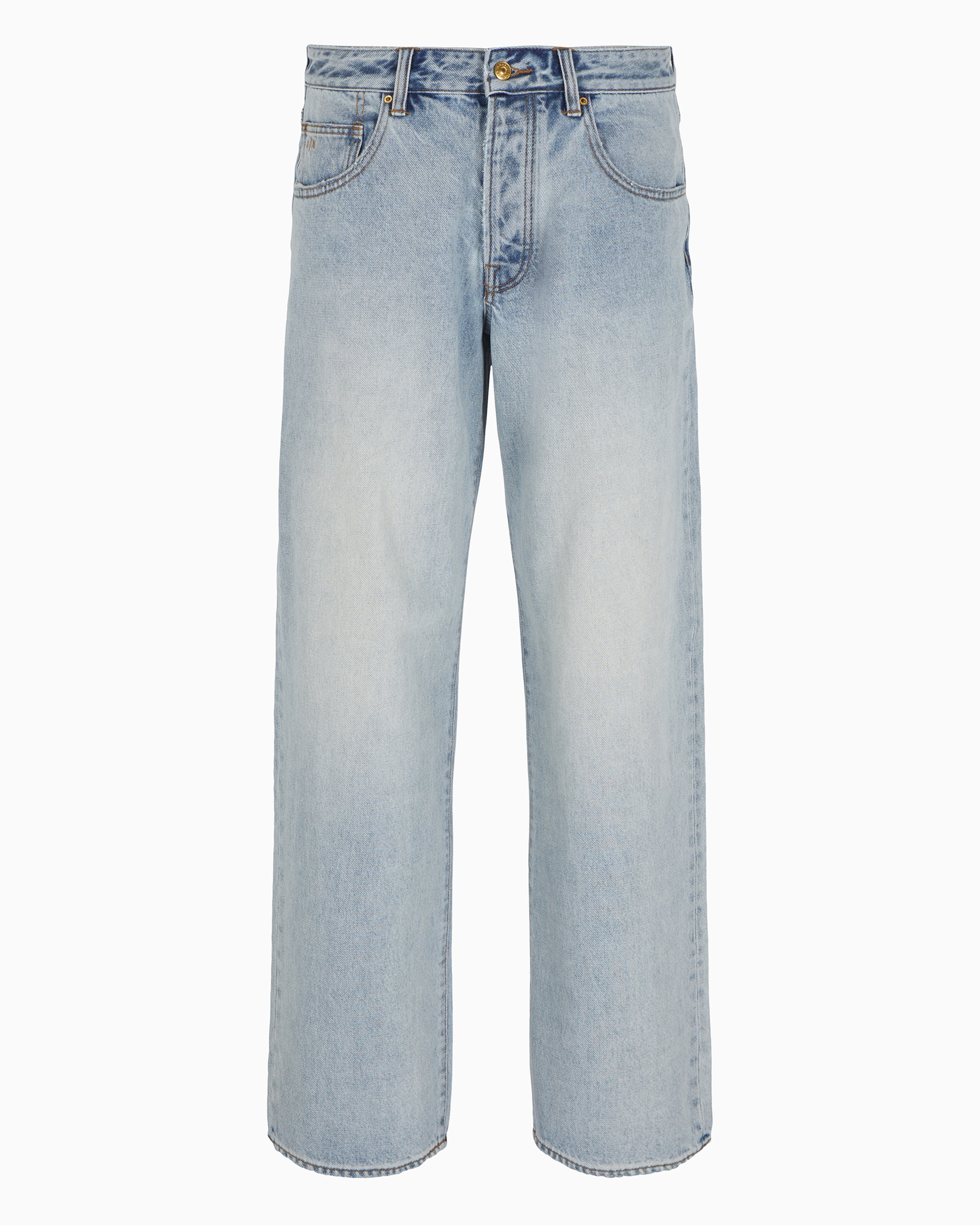 Armani Exchange Official Store J83 Baggy Fit Jeans In Light Indigo Denim In Light Blue