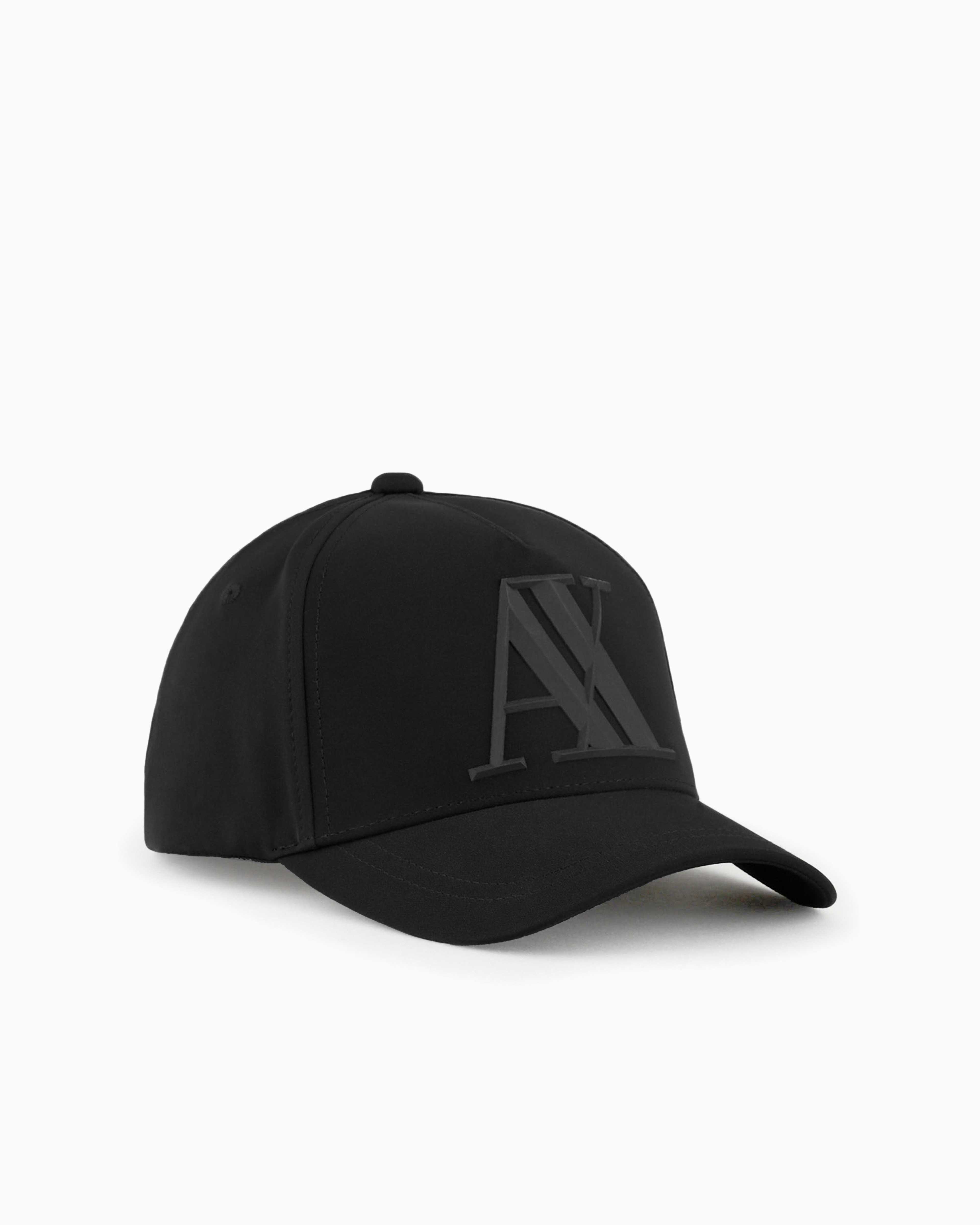 Shop Armani Exchange Visor Cap With Logo In Black