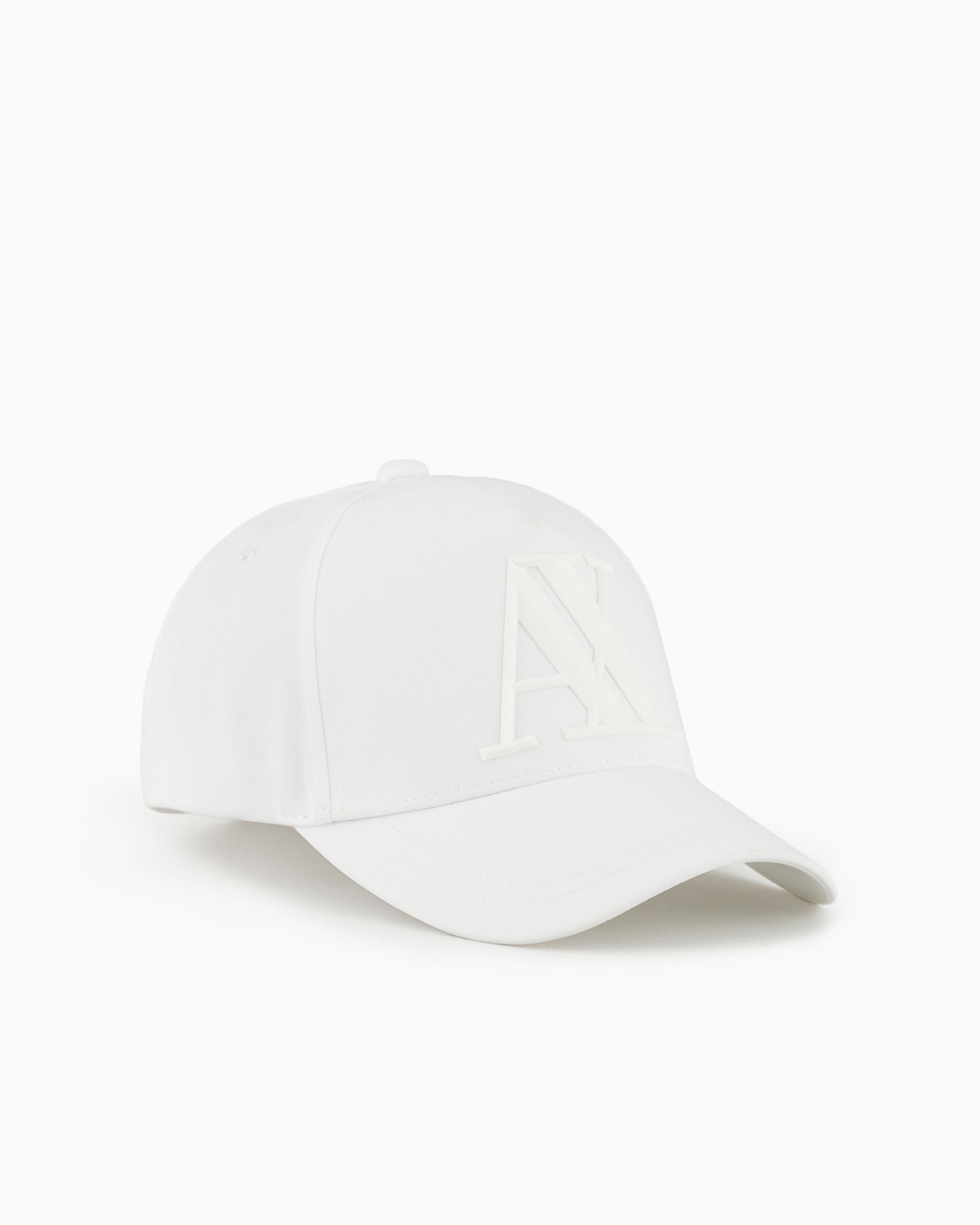 Armani Exchange Monogram-plaque Cap In White