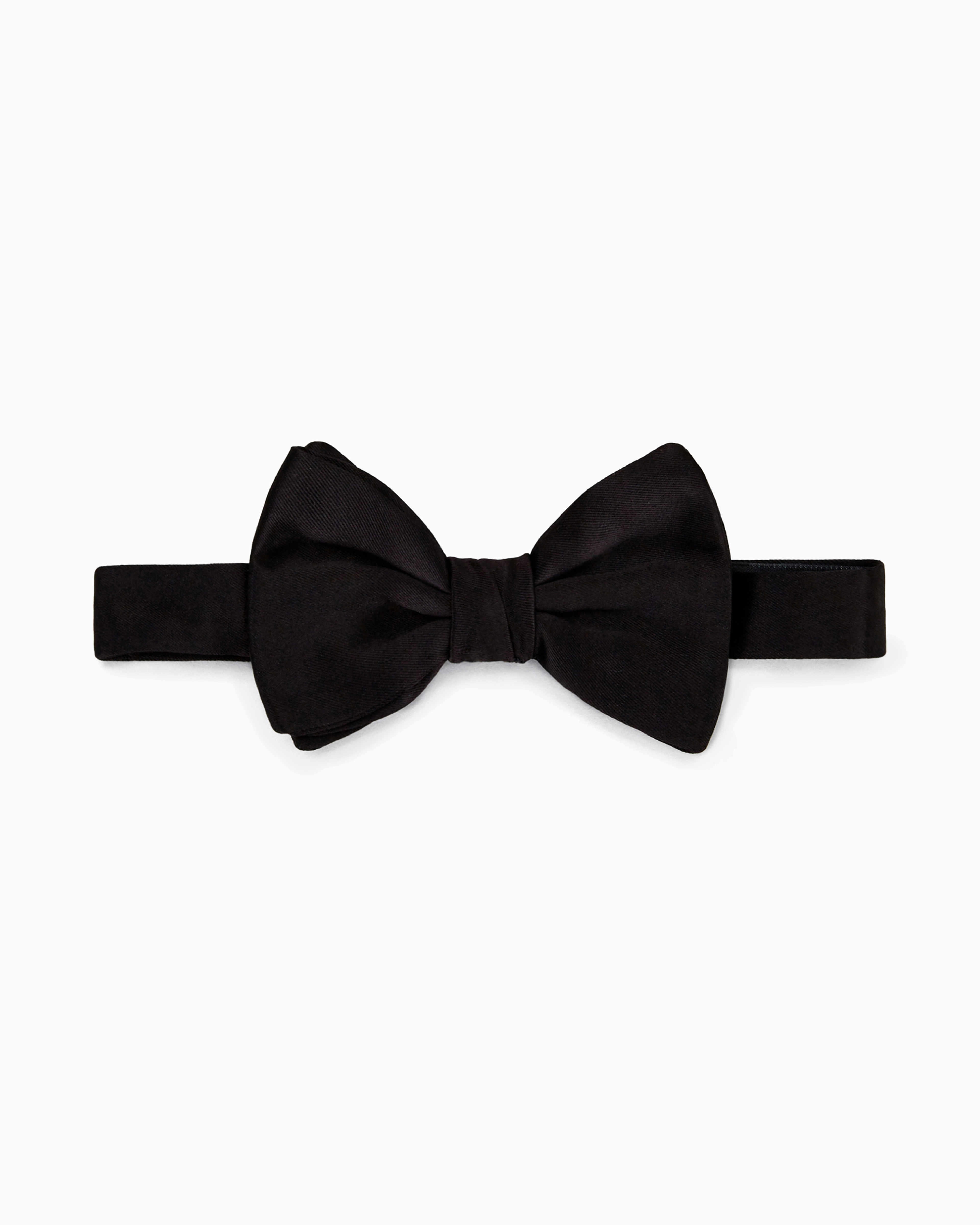 Giorgio Armani Official Store Pure Silk Bow Tie In Black