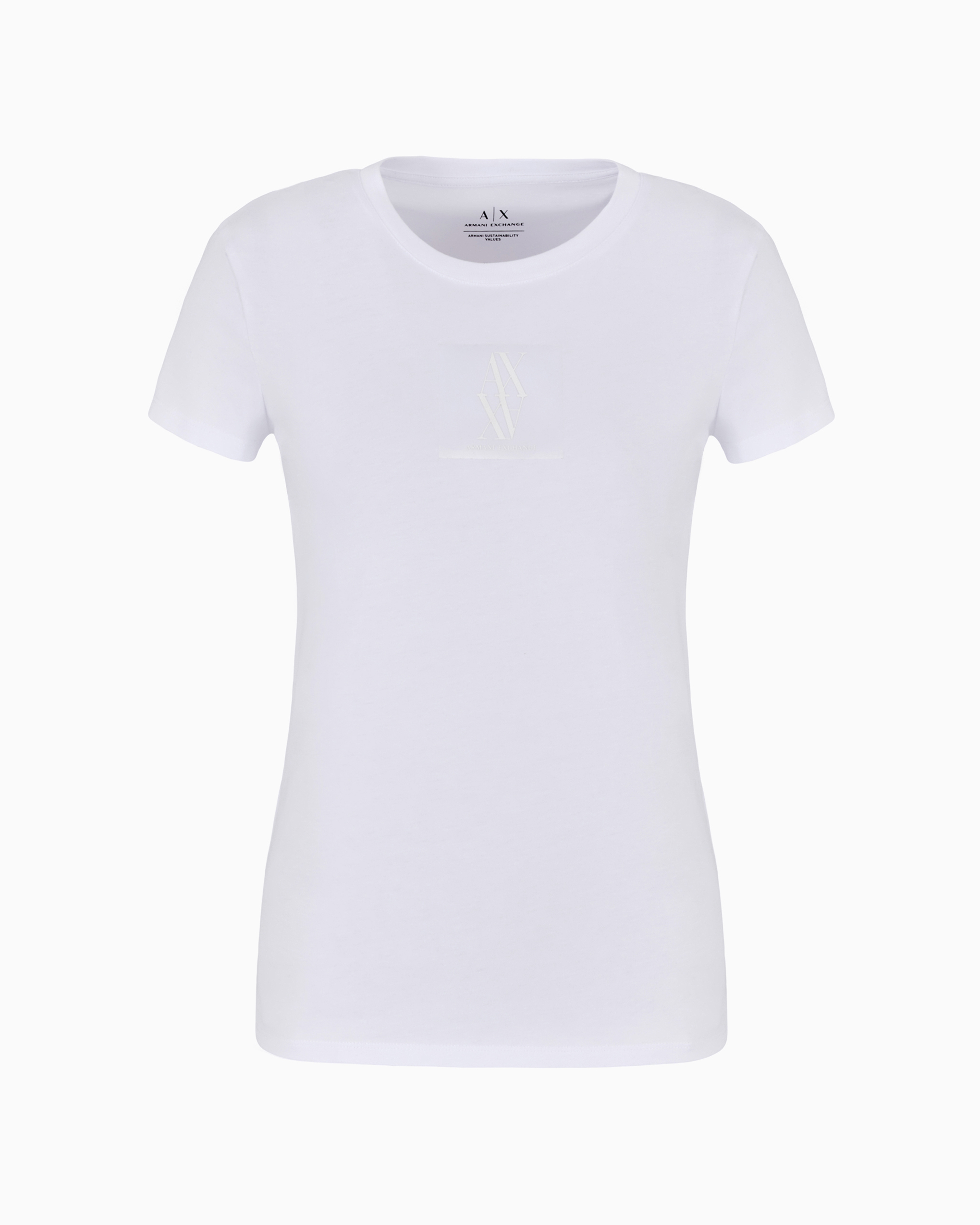 Armani Exchange Official Store Slim Fit T-shirts In White