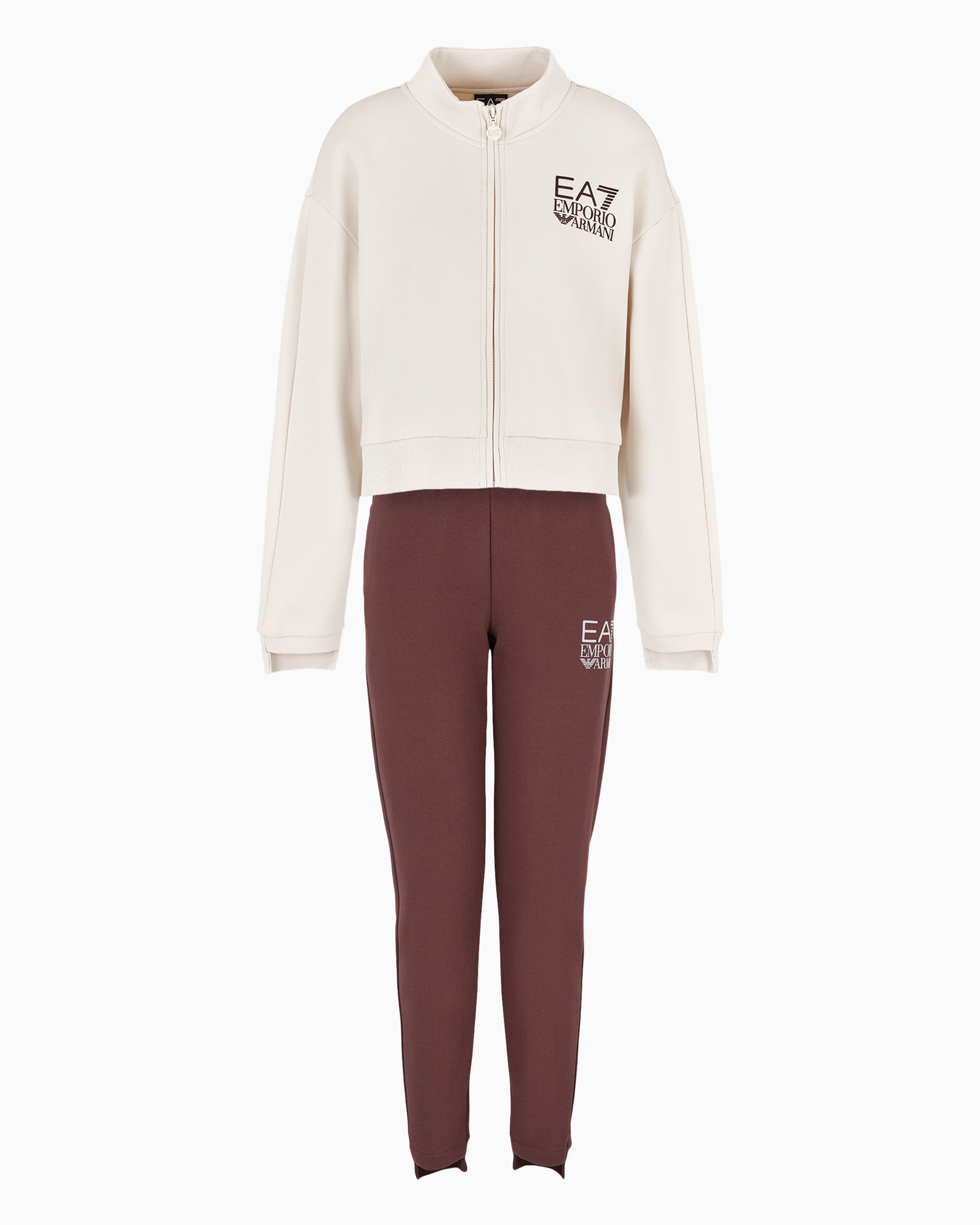 Ea7 Cotton-blend Visibility Tracksuit In White