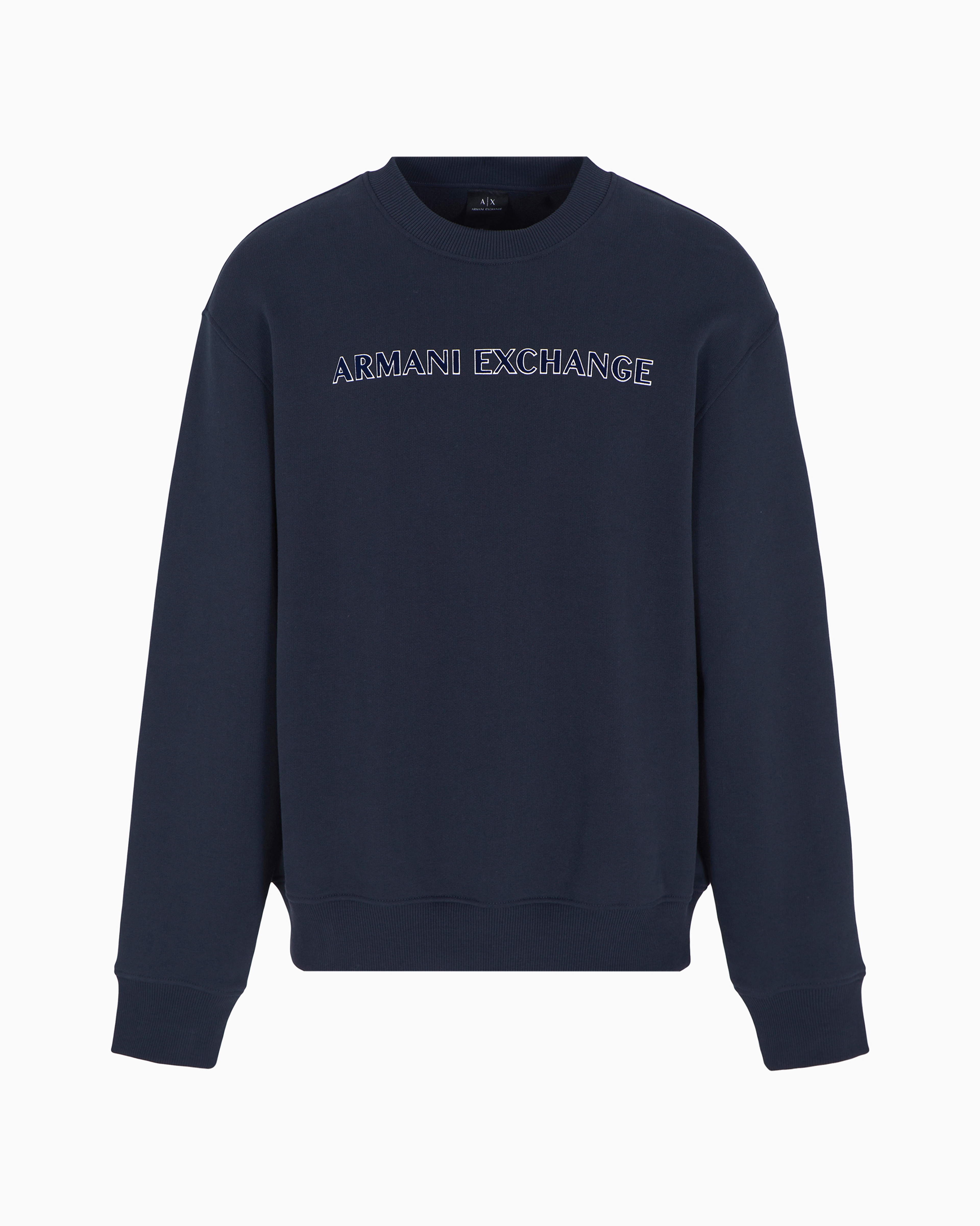 Armani Exchange Official Store Sweatshirts Without Hood In Navy Blue