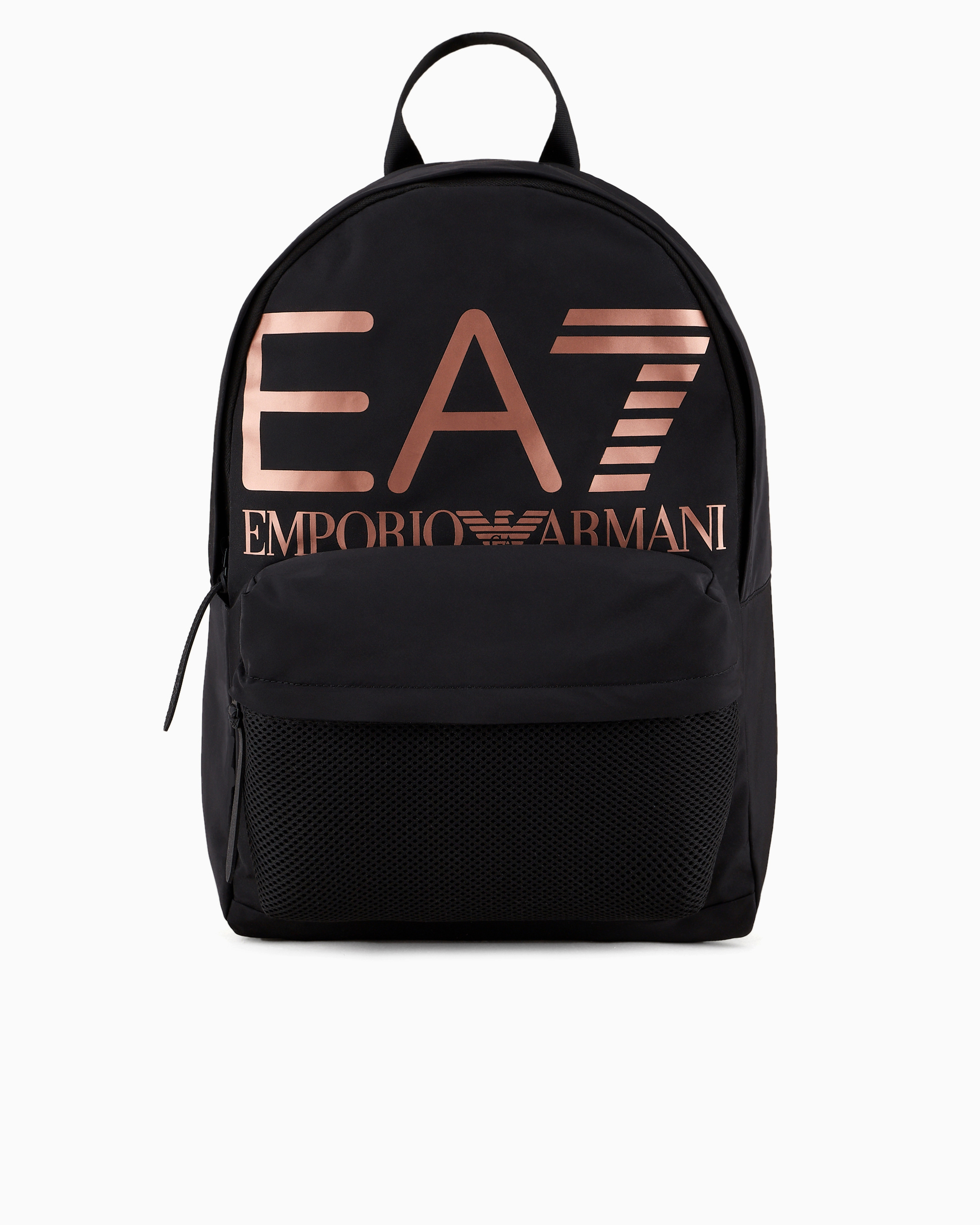 Ea7 Technical-fabric Backpack With Oversized Logo In Weiss