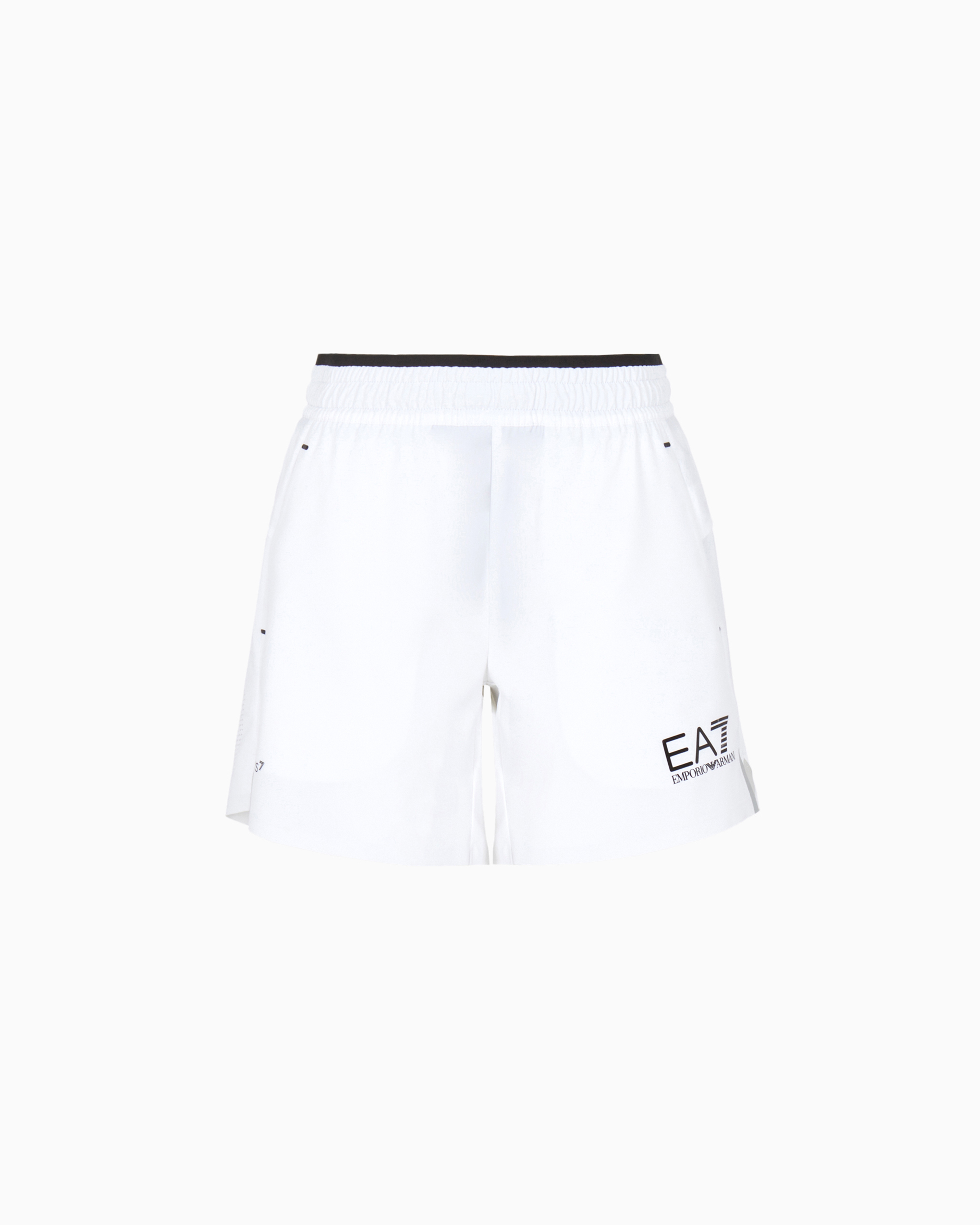 Shop Ea7 Tennis Pro Shorts In Ventus7 Technical Fabric In White