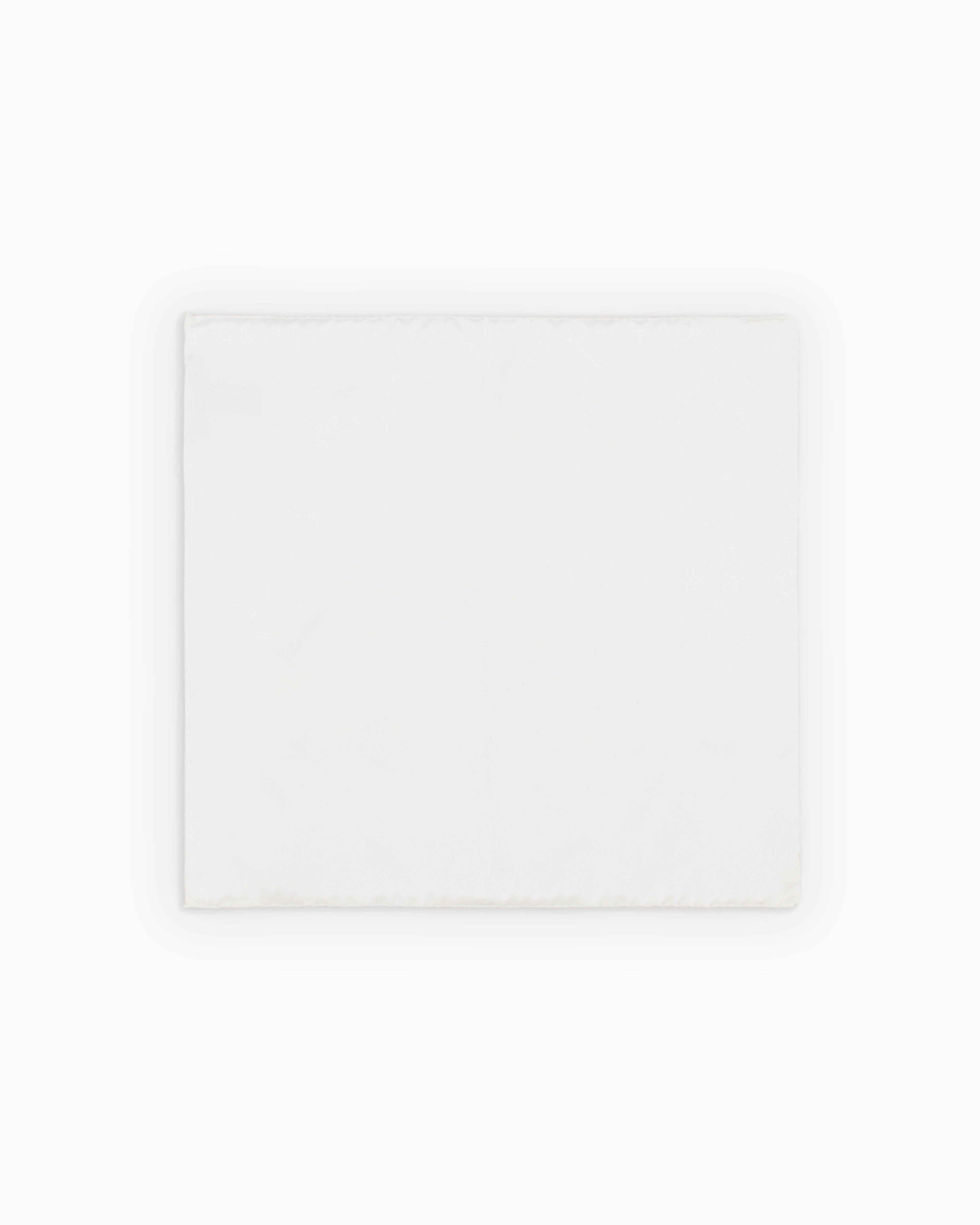 Giorgio Armani Official Store Silk Pocket Square In White