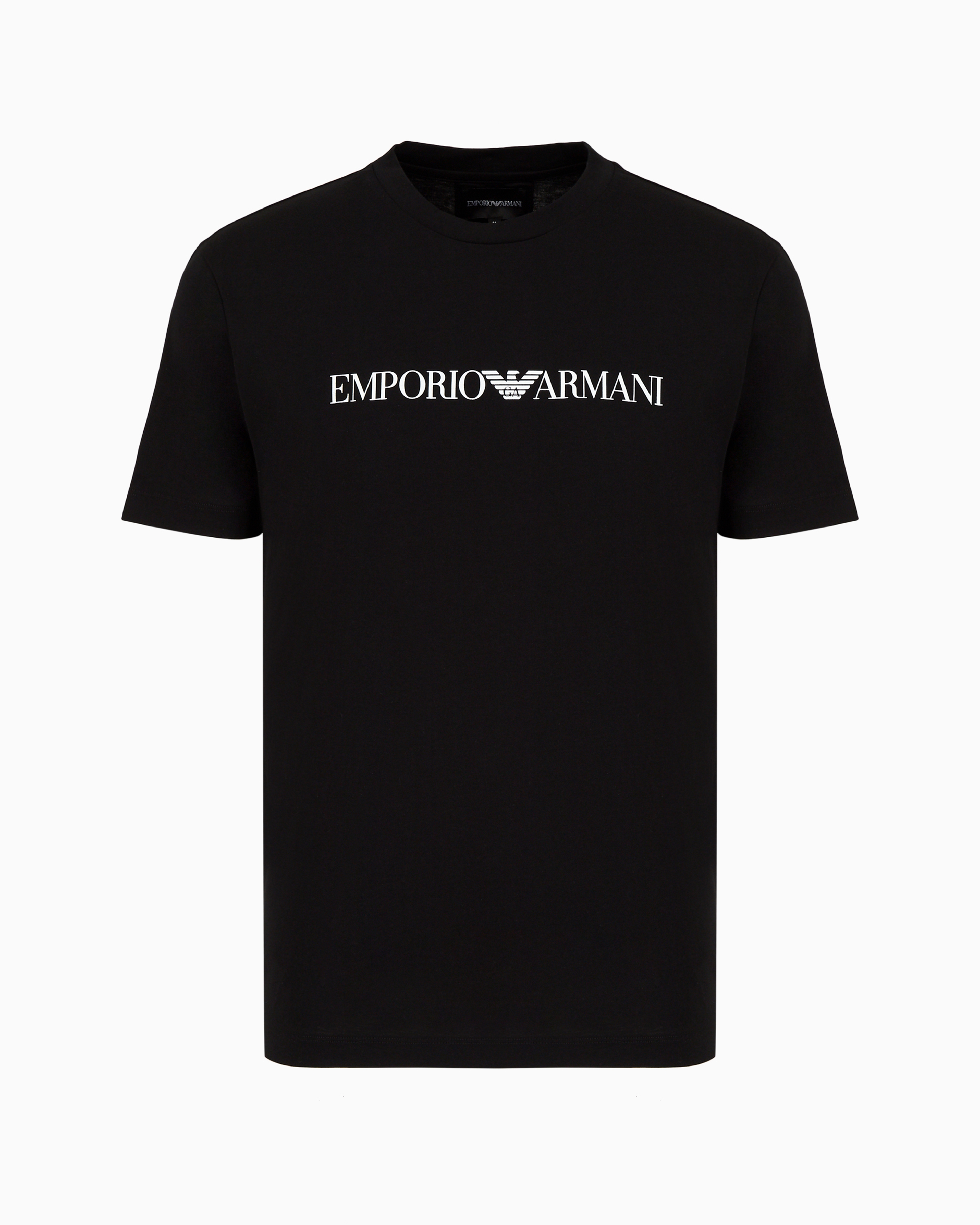 Emporio Armani T-shirt With Round Neck And Short Sleeves In Black