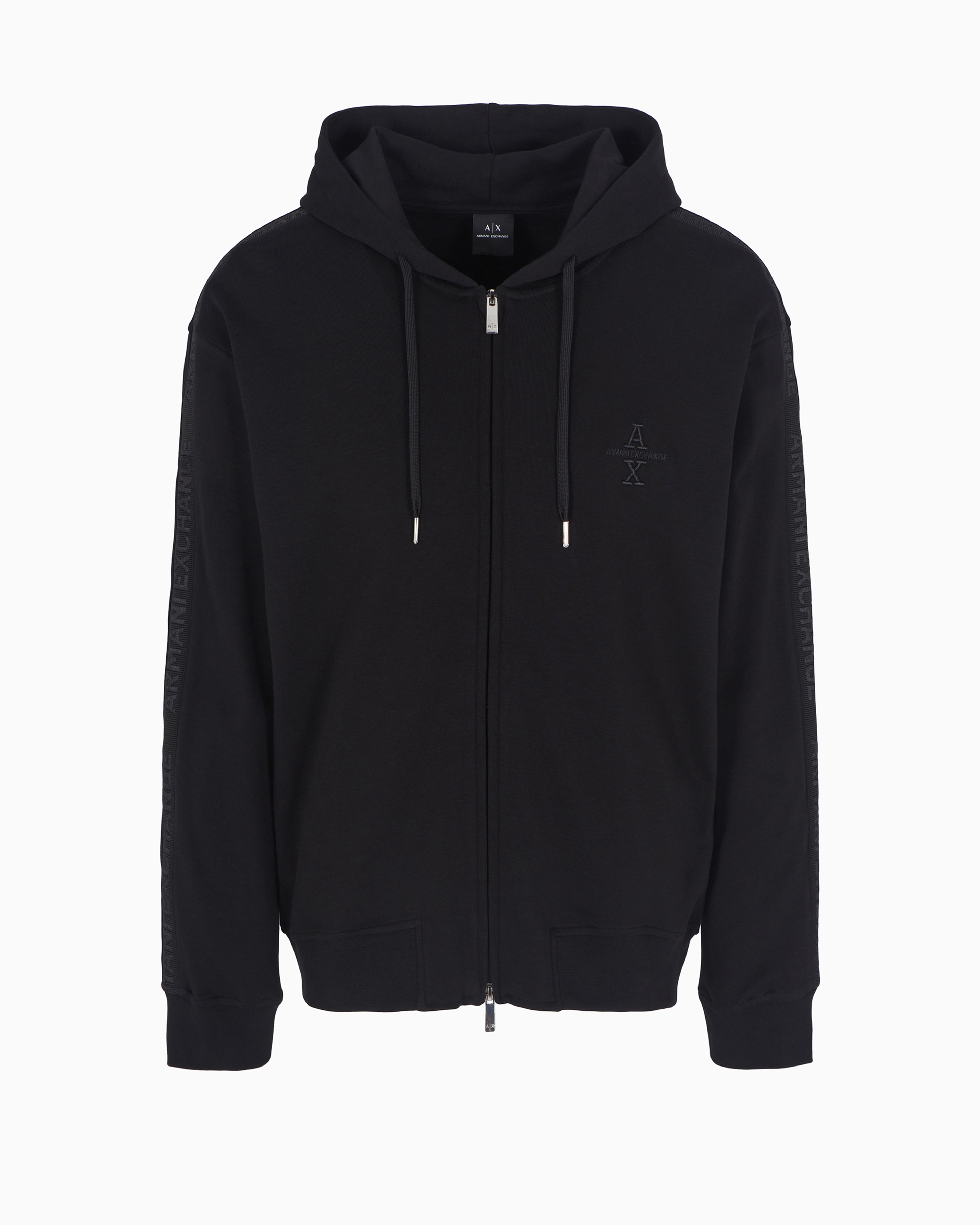 Armani Exchange Official Store Zip-up Sweatshirts In Black