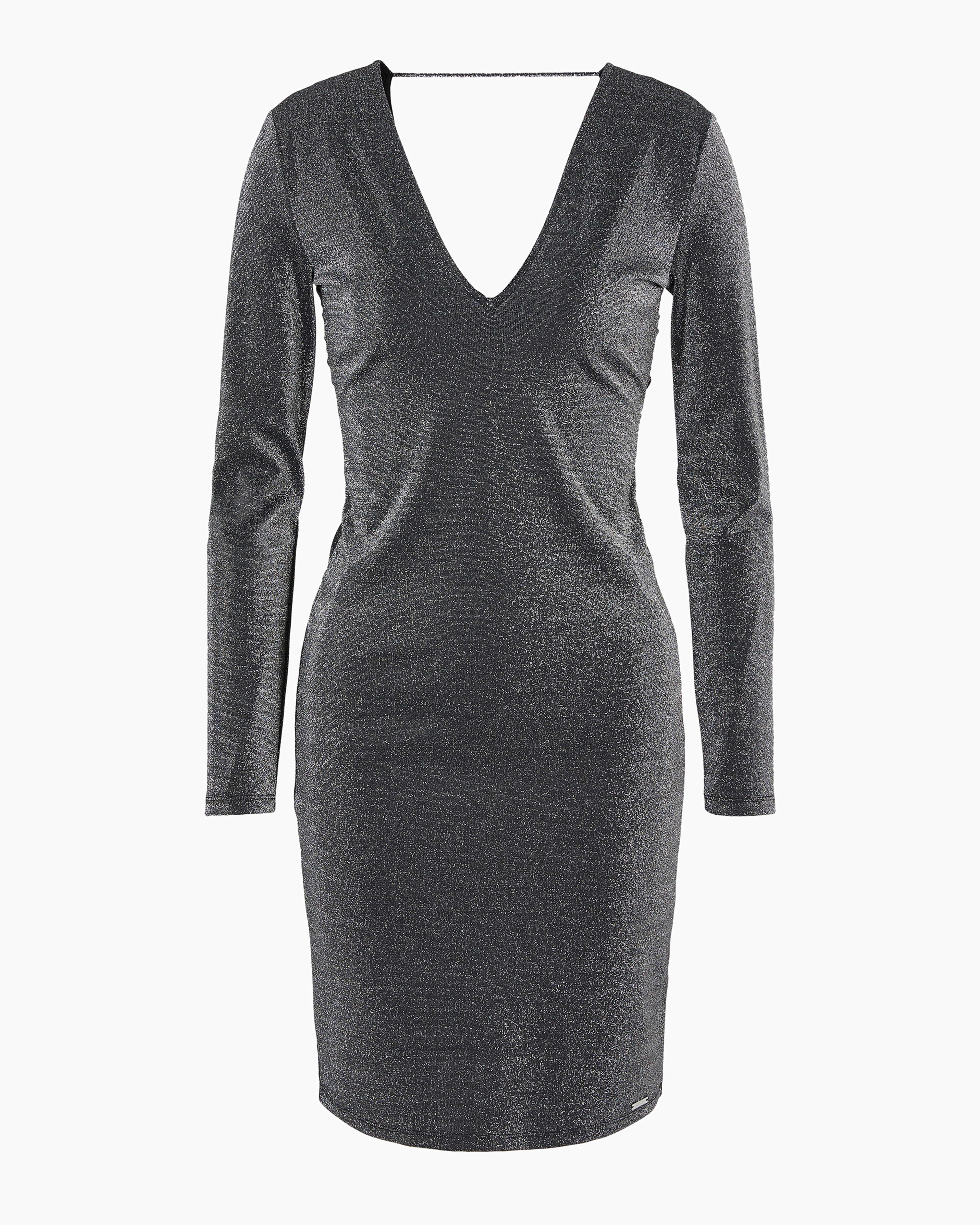 Lurex midi dress with backless