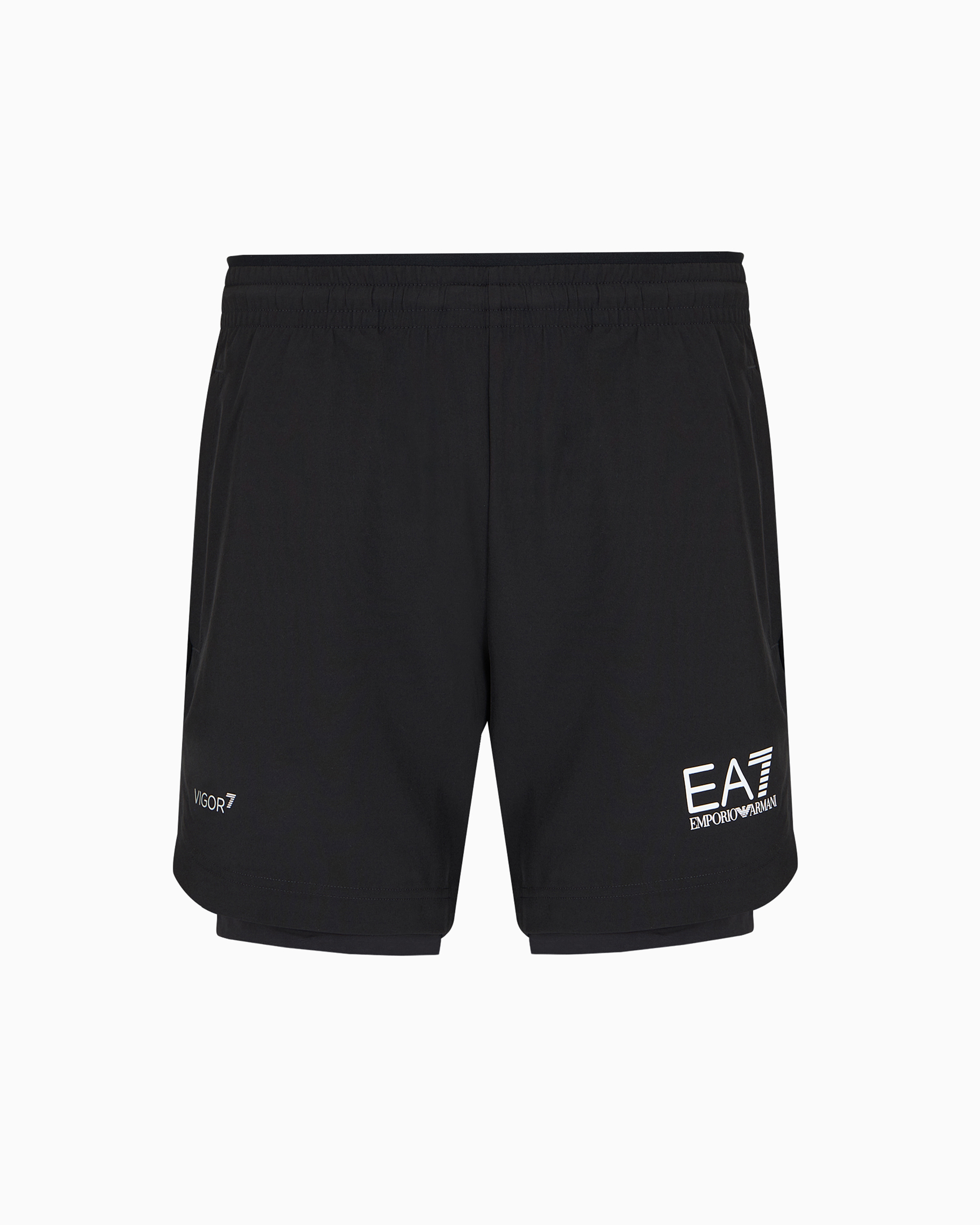 Ea7 Official Store Dynamic Athlete Shorts In Vigor7 Technical Fabric In Deep Black