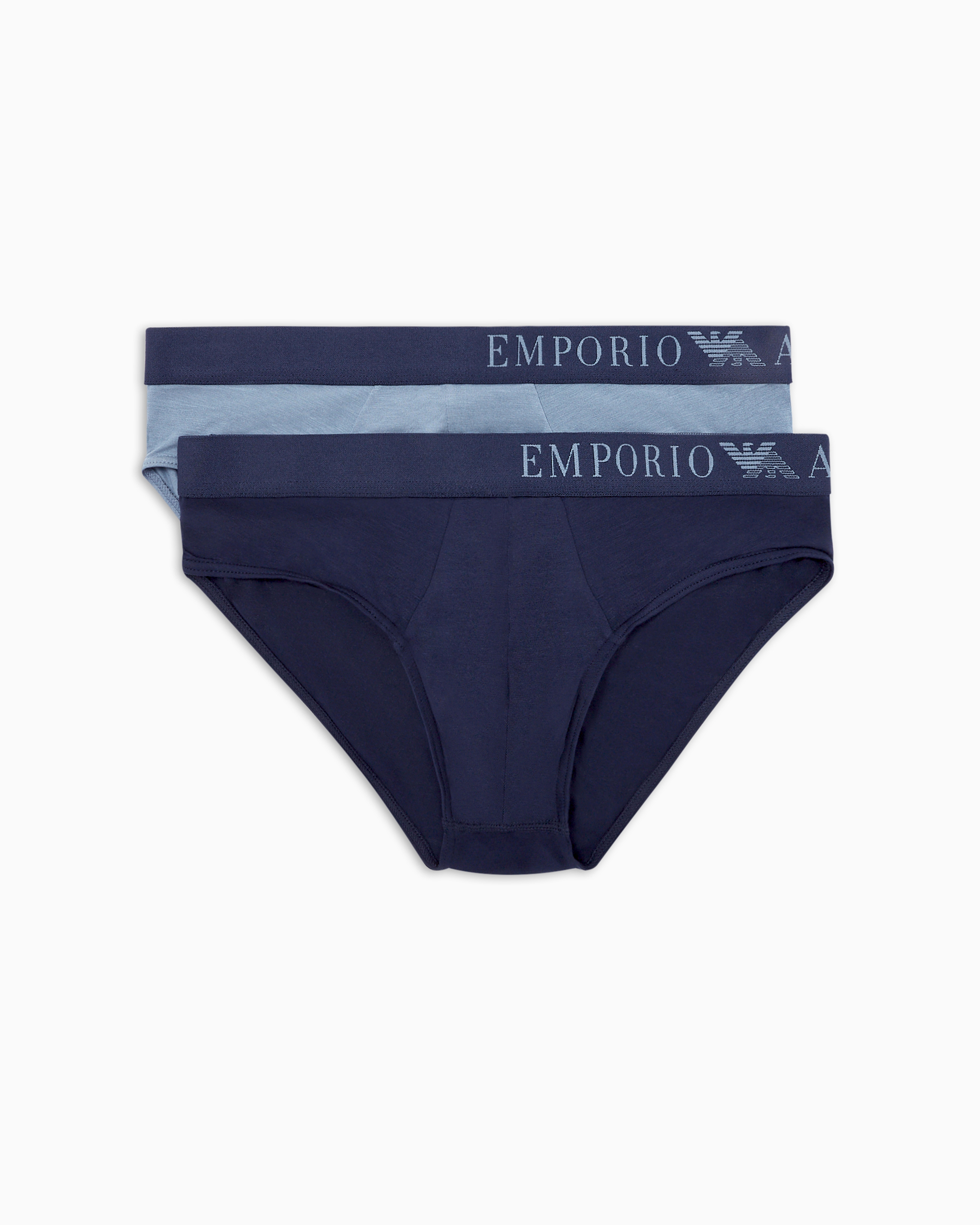 Shop Emporio Armani Asv 2er-pack Slips Aus Besonders Weicher Bio-viskose In Mehrfarbig