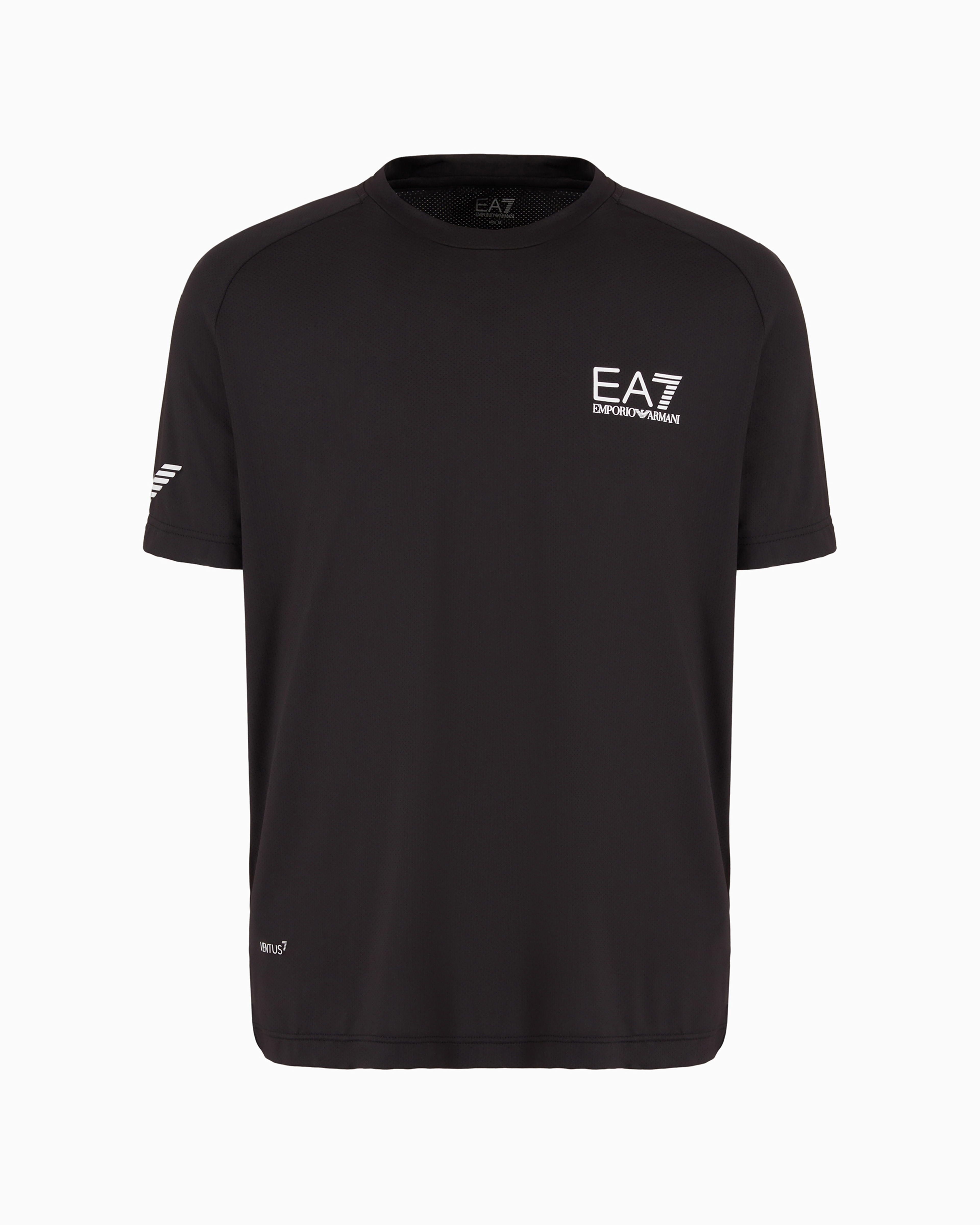 Ea7 Official Store T-shirt Tennis Pro En Tissu Technique Ventus7 In Black