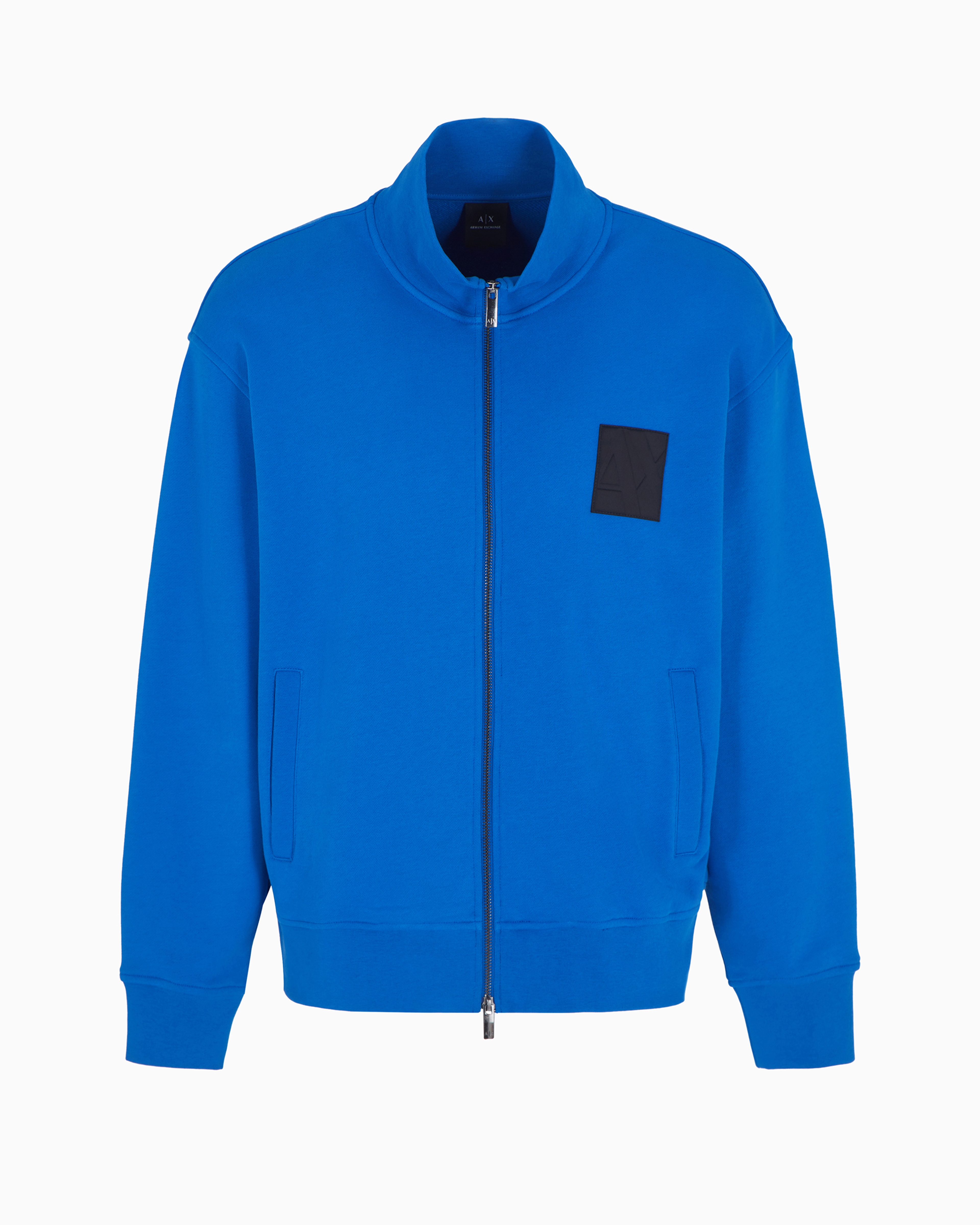 Armani Exchange Official Store Zip-up Sweatshirts In Electric Blue