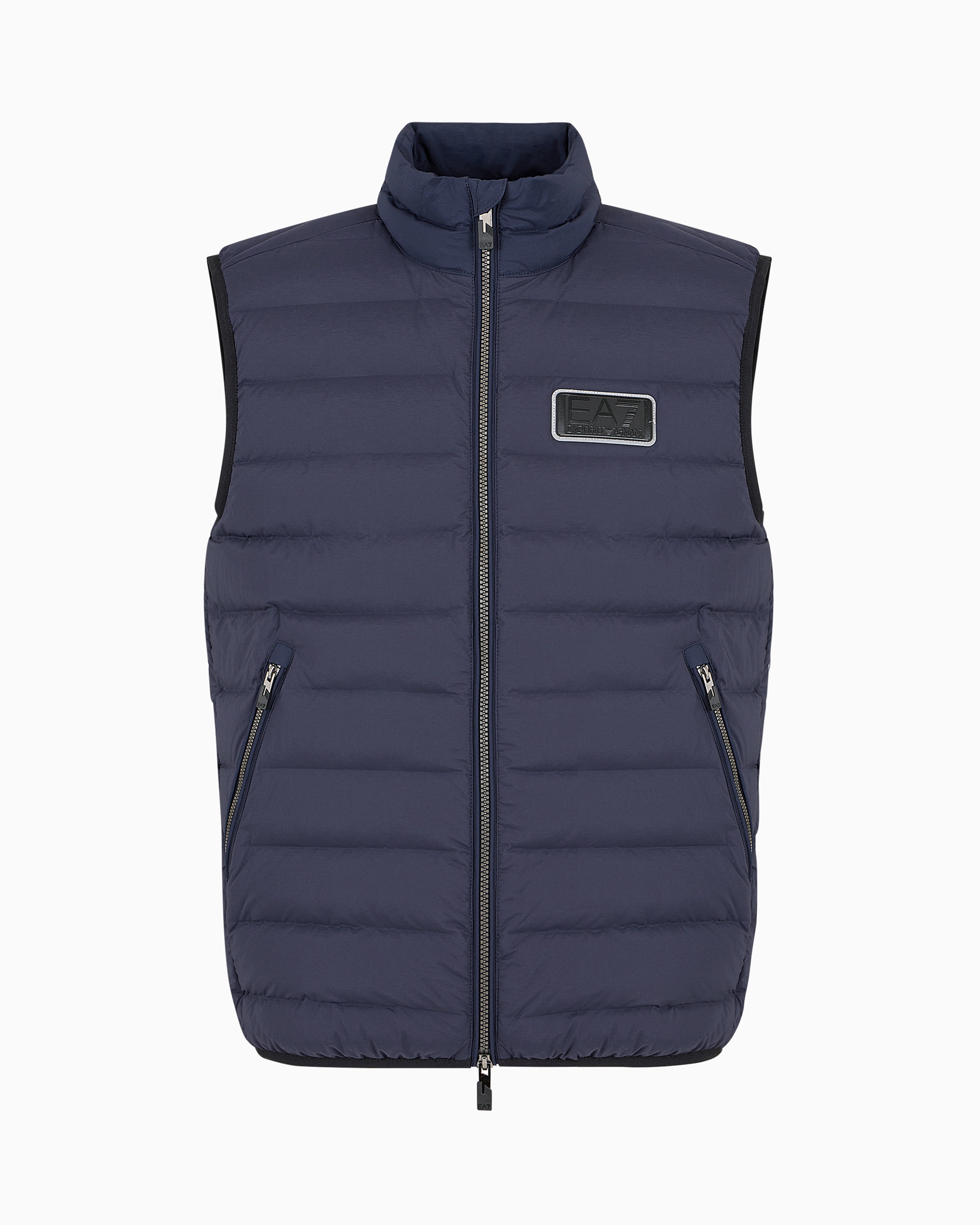 Ea7 Official Store Gilet With Down Padding In Blue