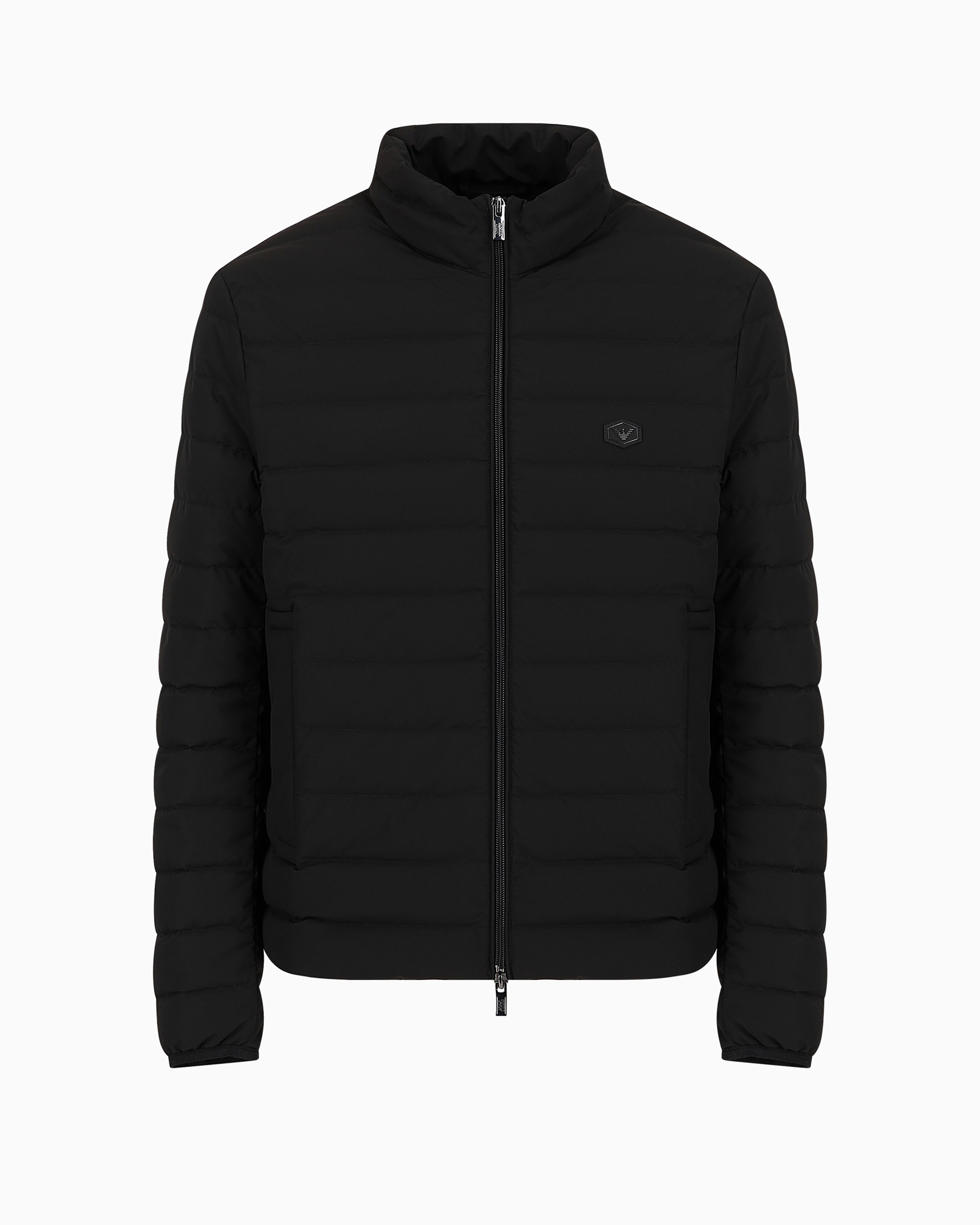 Emporio Armani Official Store Quilted Nylon Down Jacket In Black