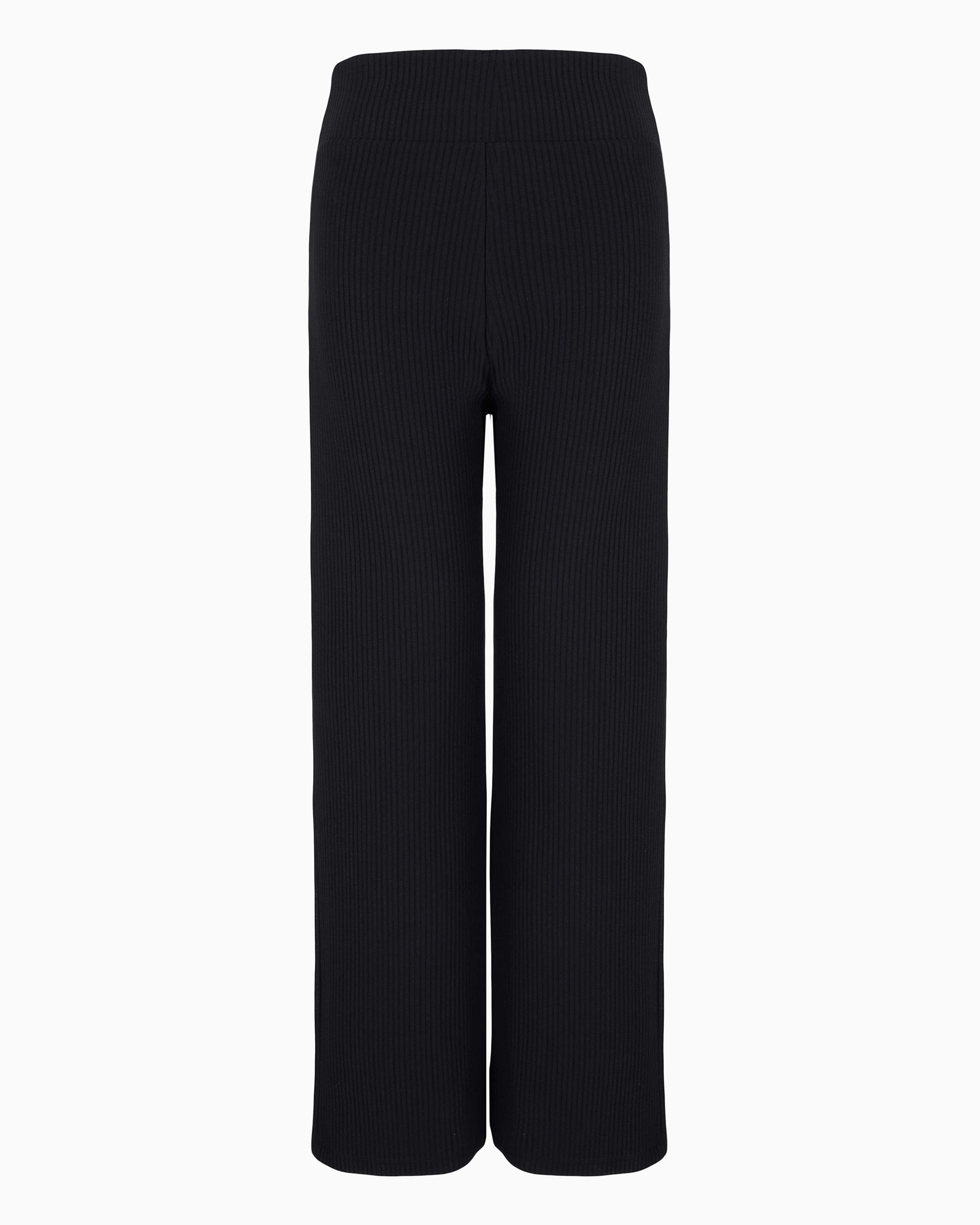 Ea7 Sporty Forever Cotton-blend Wide Trousers In Blue