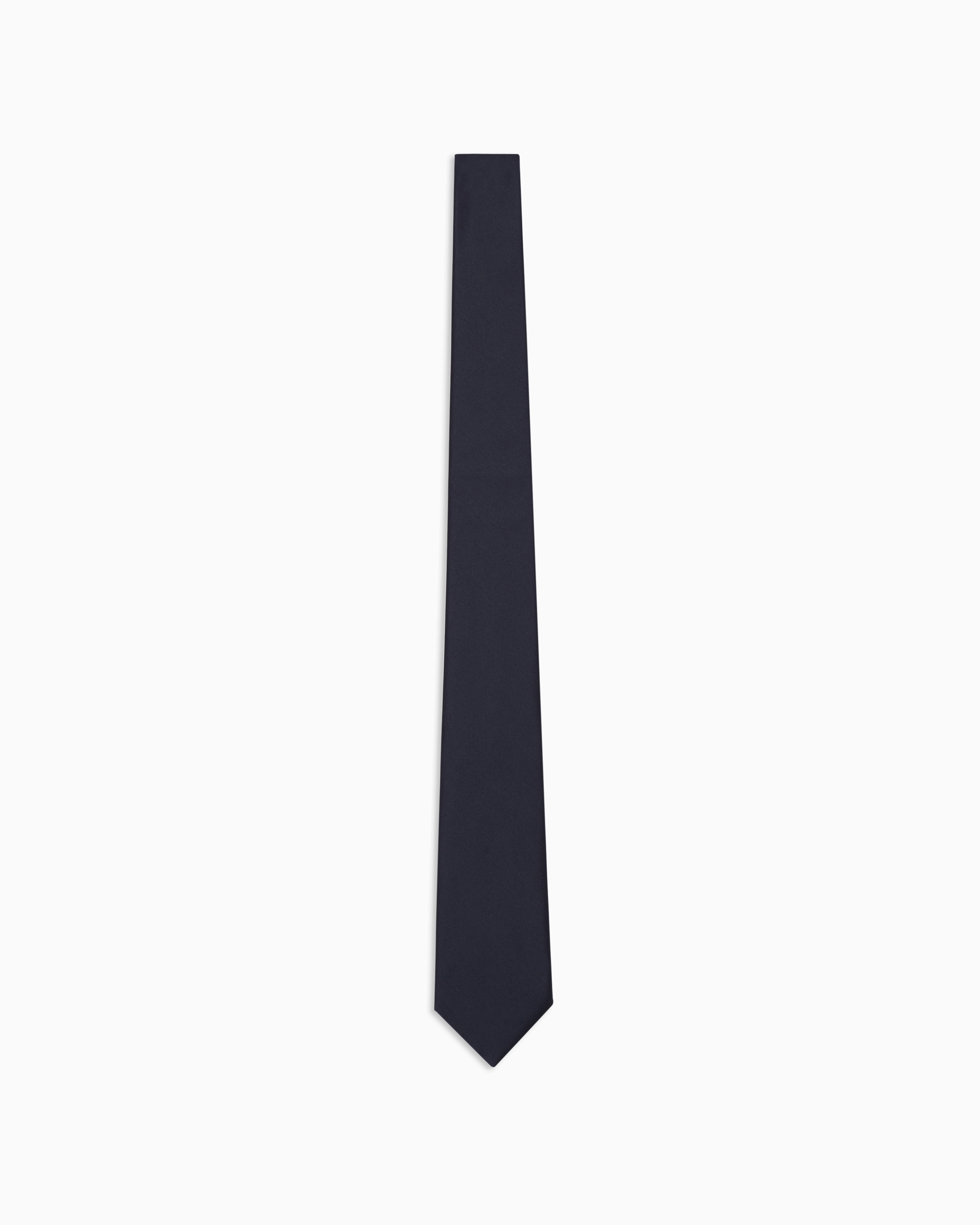 Emporio Armani Pure Silk Tie In Navy Blue
