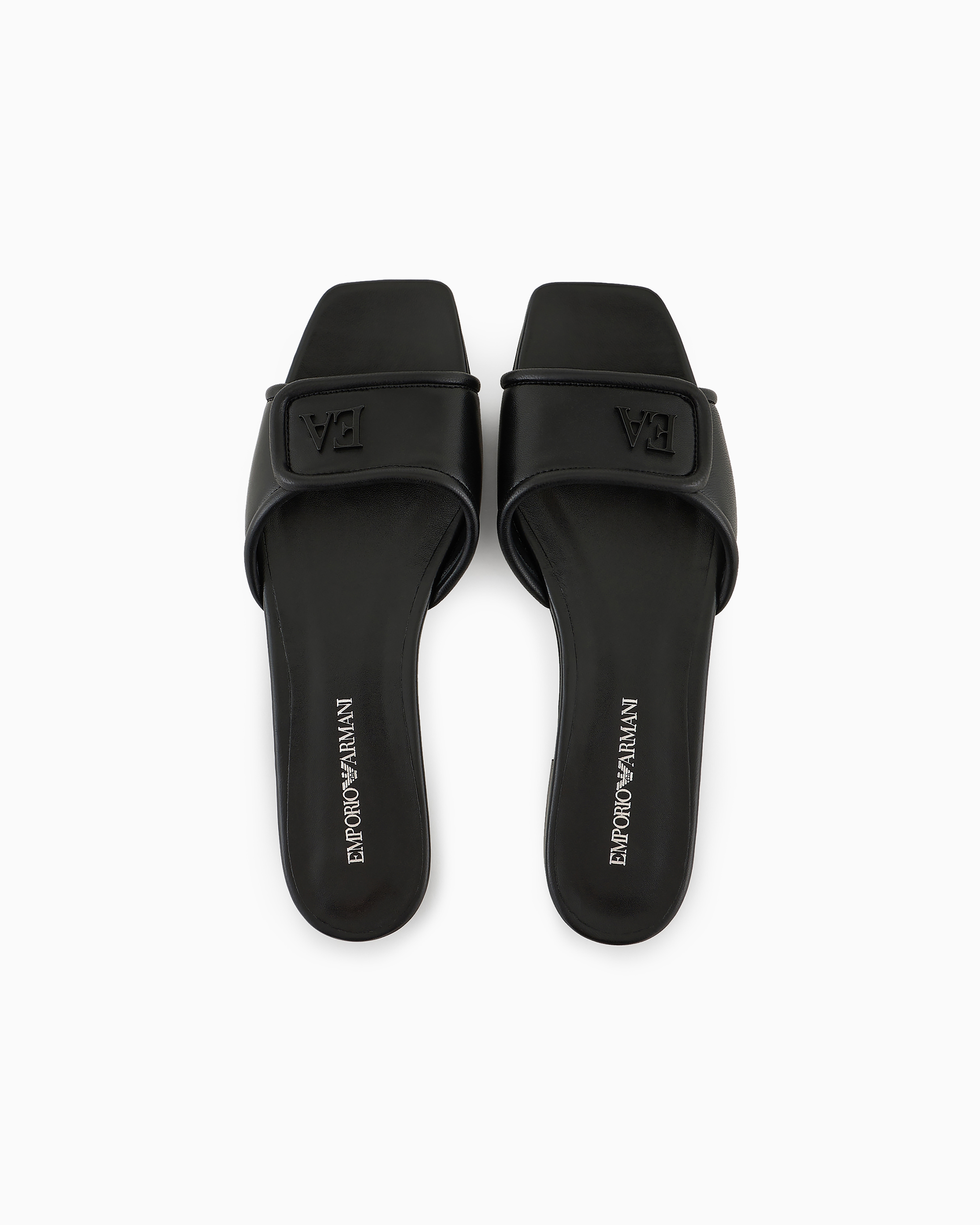 EMPORIO ARMANI ジャカード サンダル Emporio Armani ロゴジャカード サンダル | ブラック | FARFETCH JP